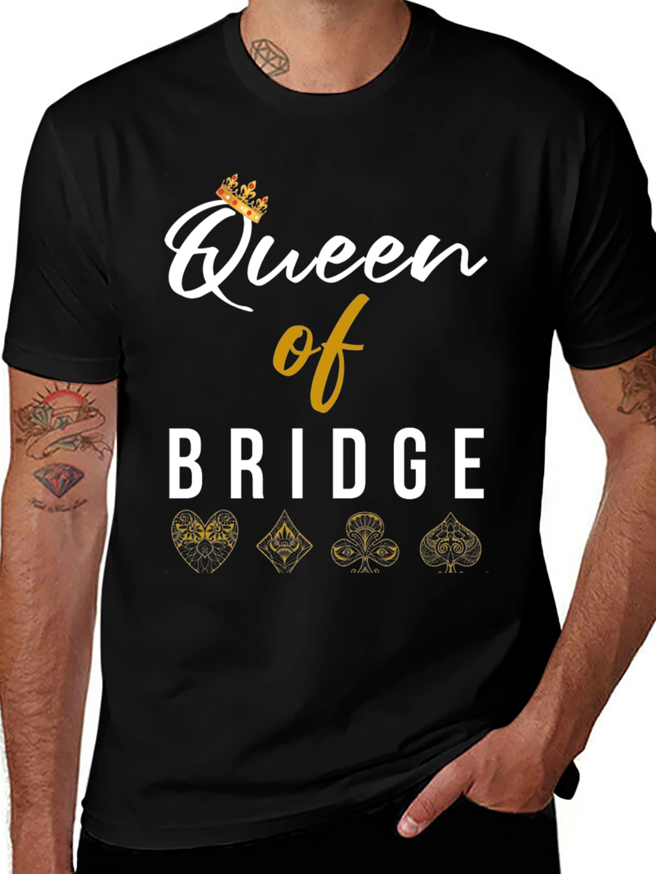 Variant 29 of Queen of Bridge Black Graphic Tee