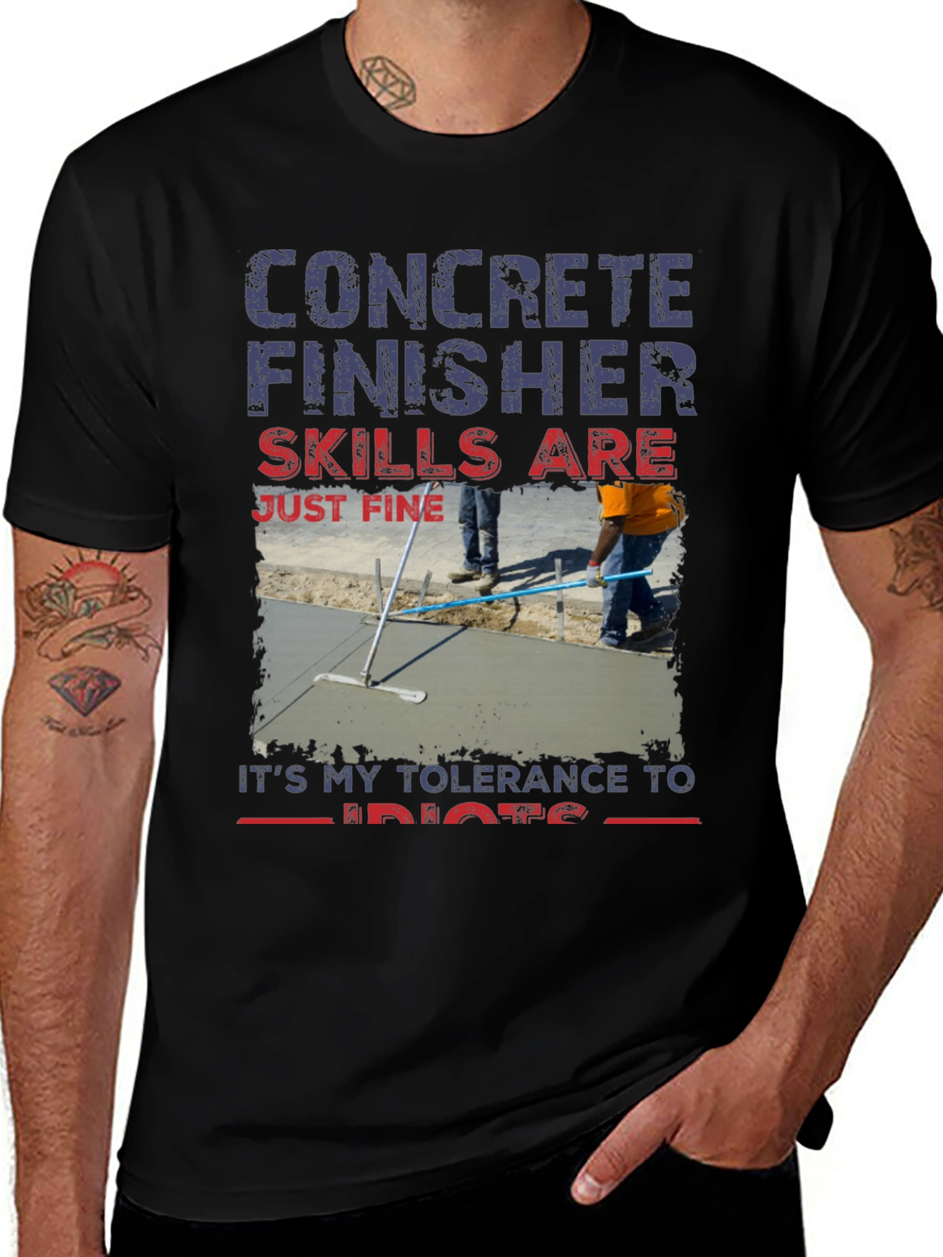 Concrete Finisher Skills Humor T-Shirt