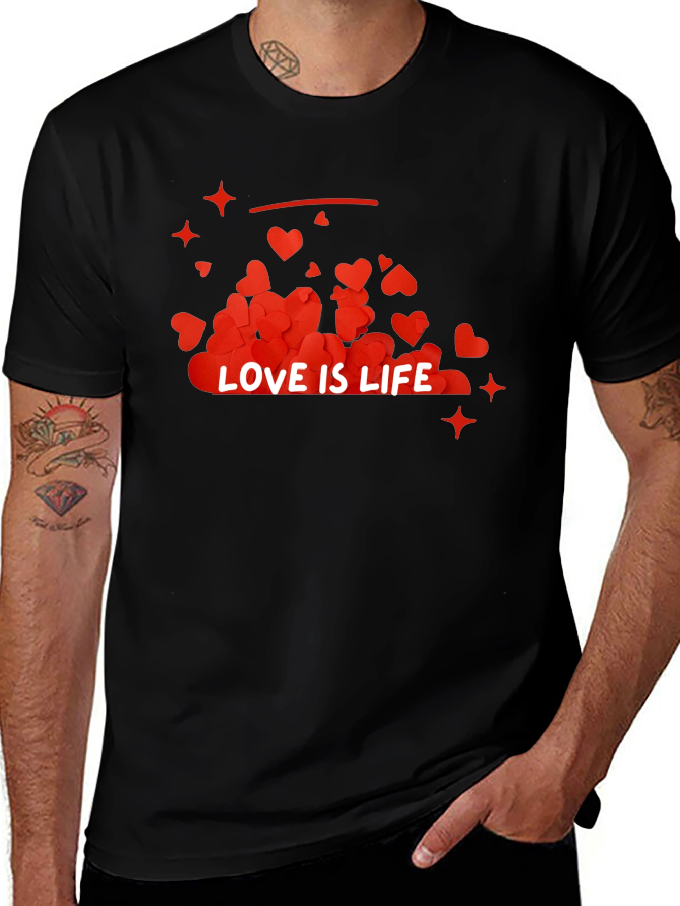 Variant 10 of Love is Life Graphic Tee - Trendy Casual Wear
