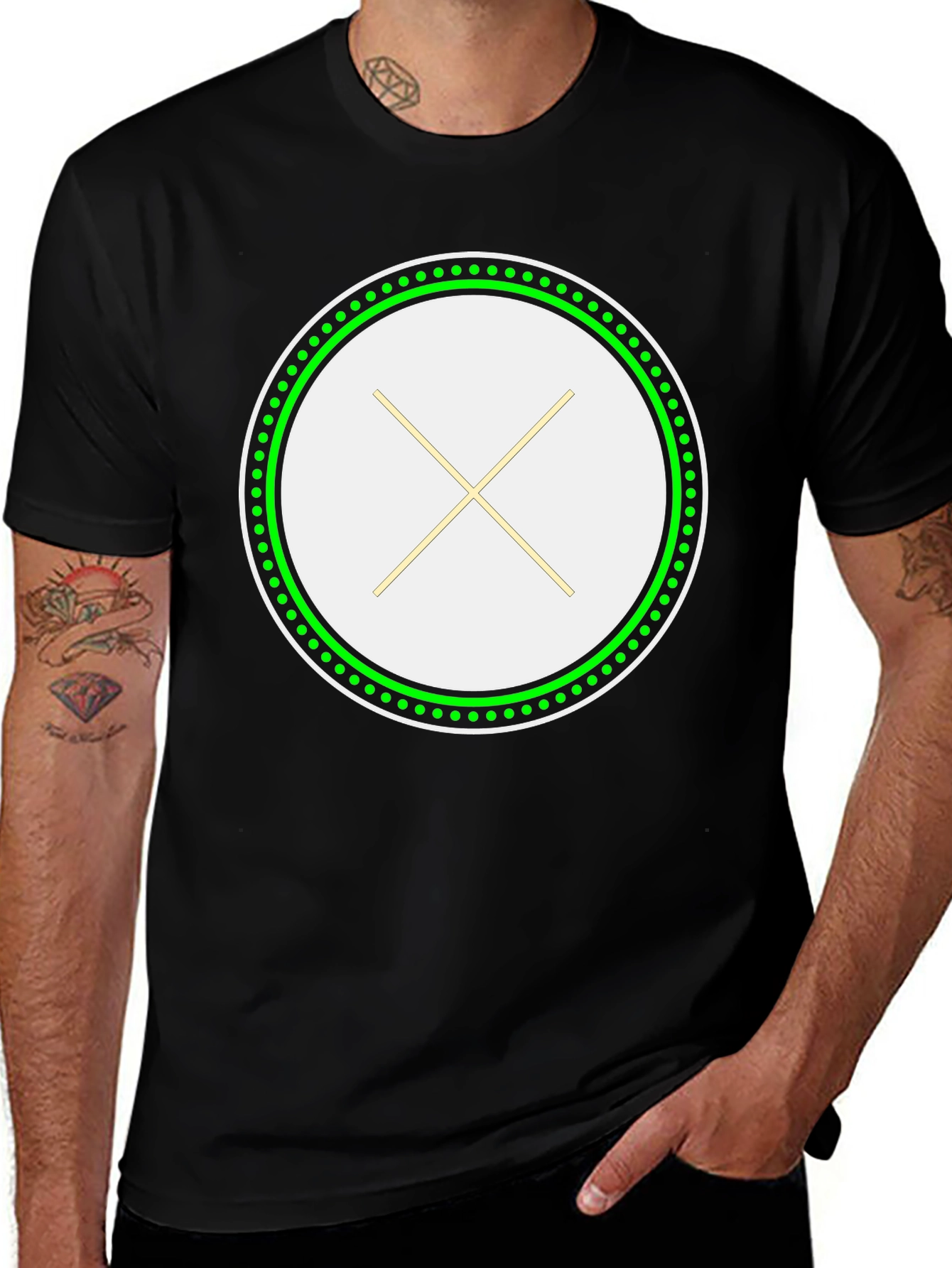 Variant 21 of Modern Graphic Tee: Circle X Design
