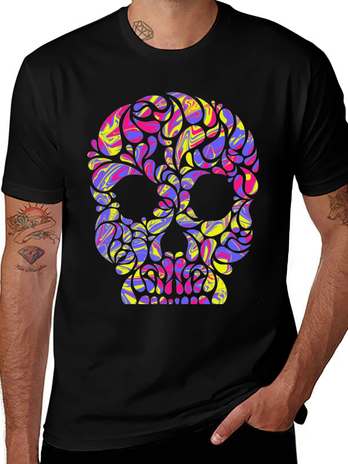 Variant 2 of Vibrant Skull Graphic T-Shirt