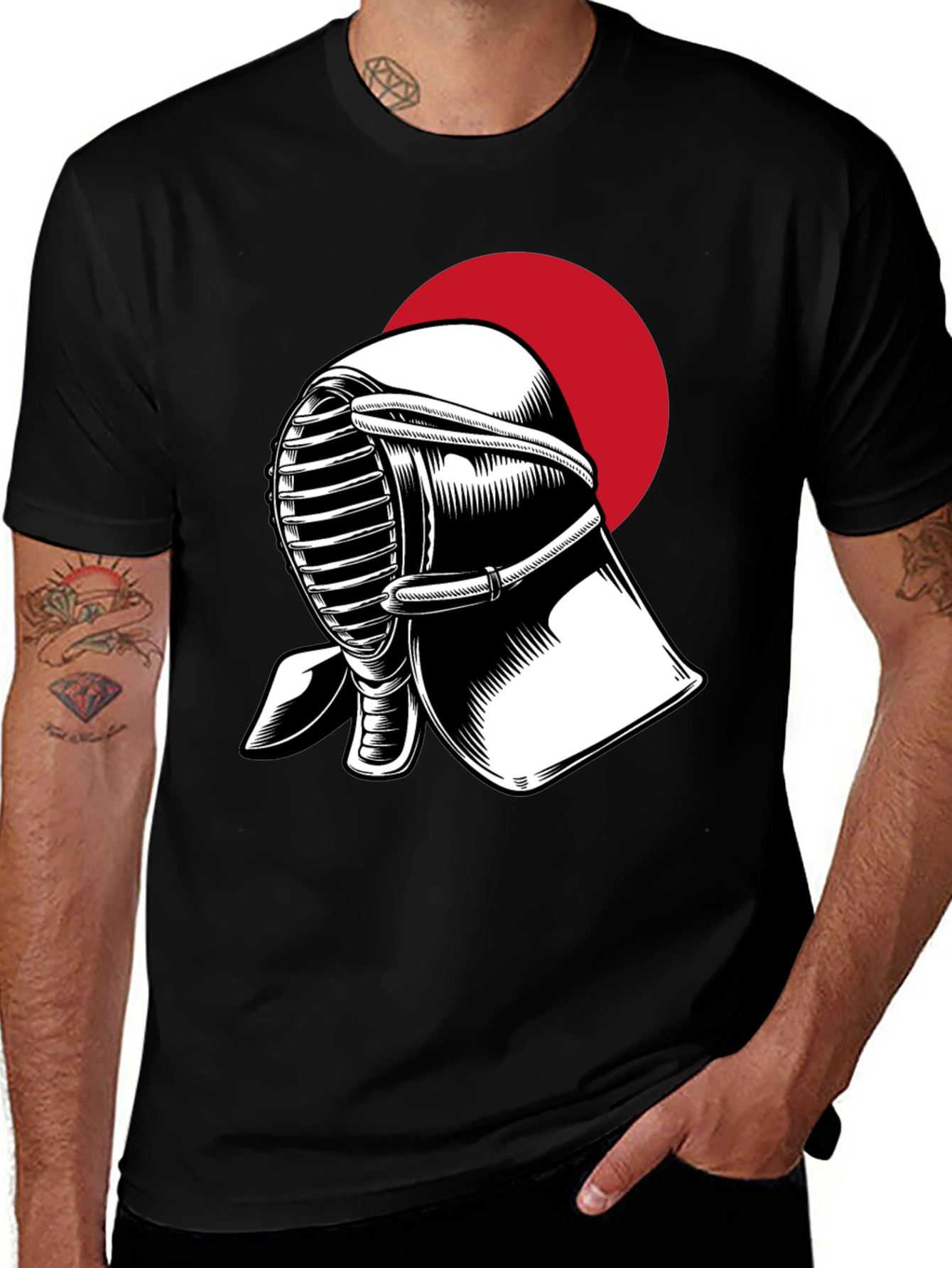 Variant 28 of Men's Kendo Helmet Graphic Tee
