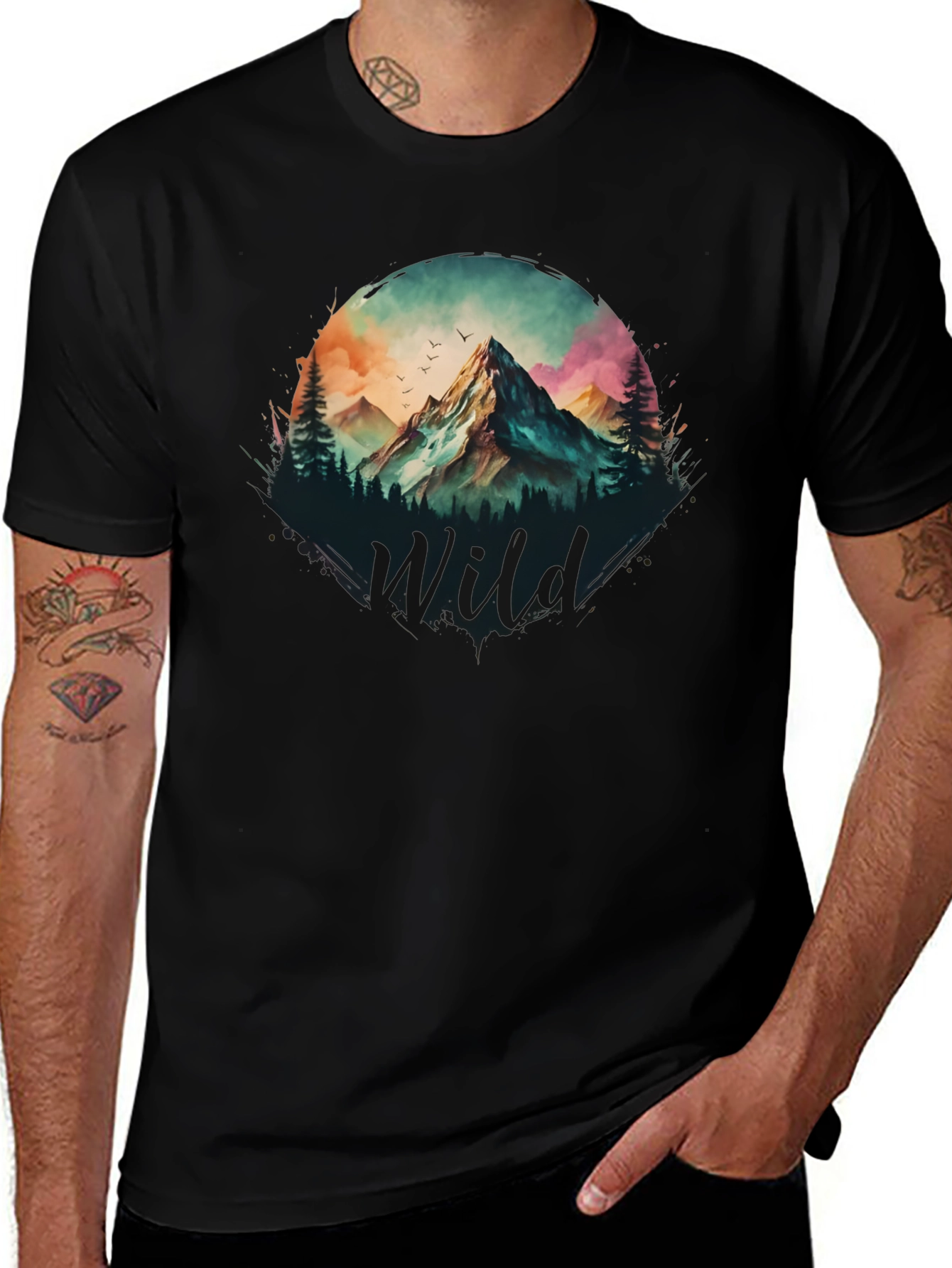 Variant 13 of Wild Mountain Scene Graphic T-Shirt