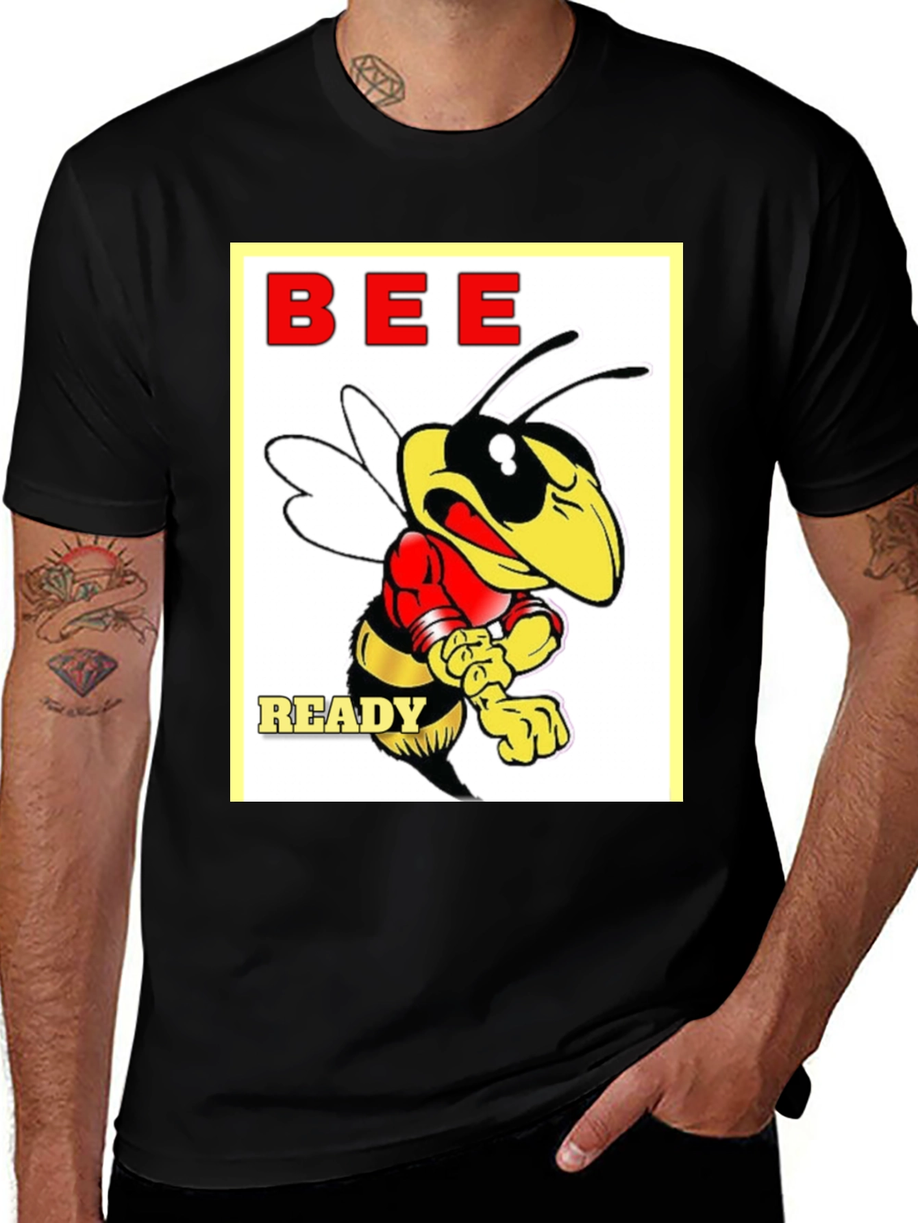 Variant 16 of Bee Ready Cartoon Graphic T-Shirt