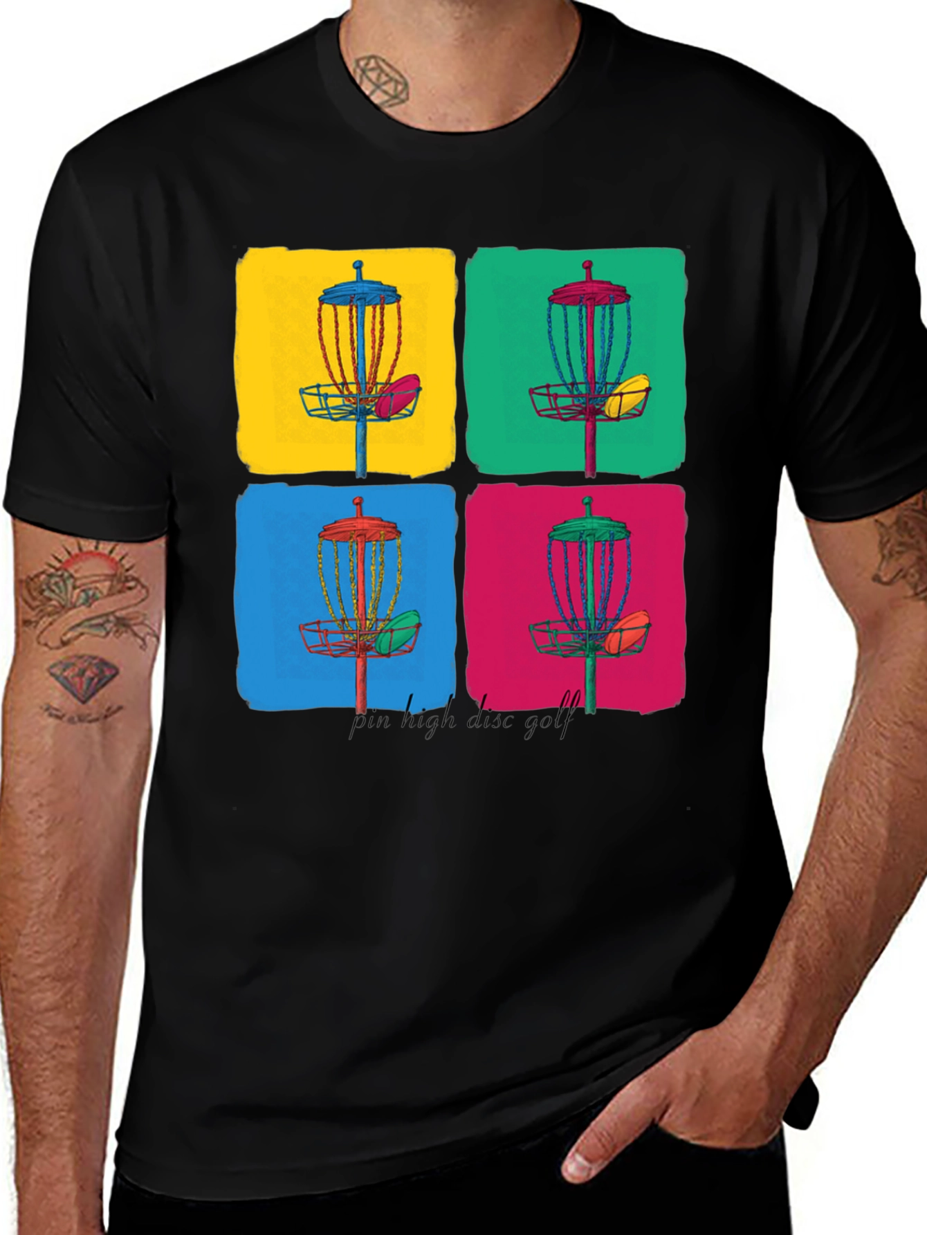 Variant 12 of Vibrant Disc Golf Art Graphic Tee