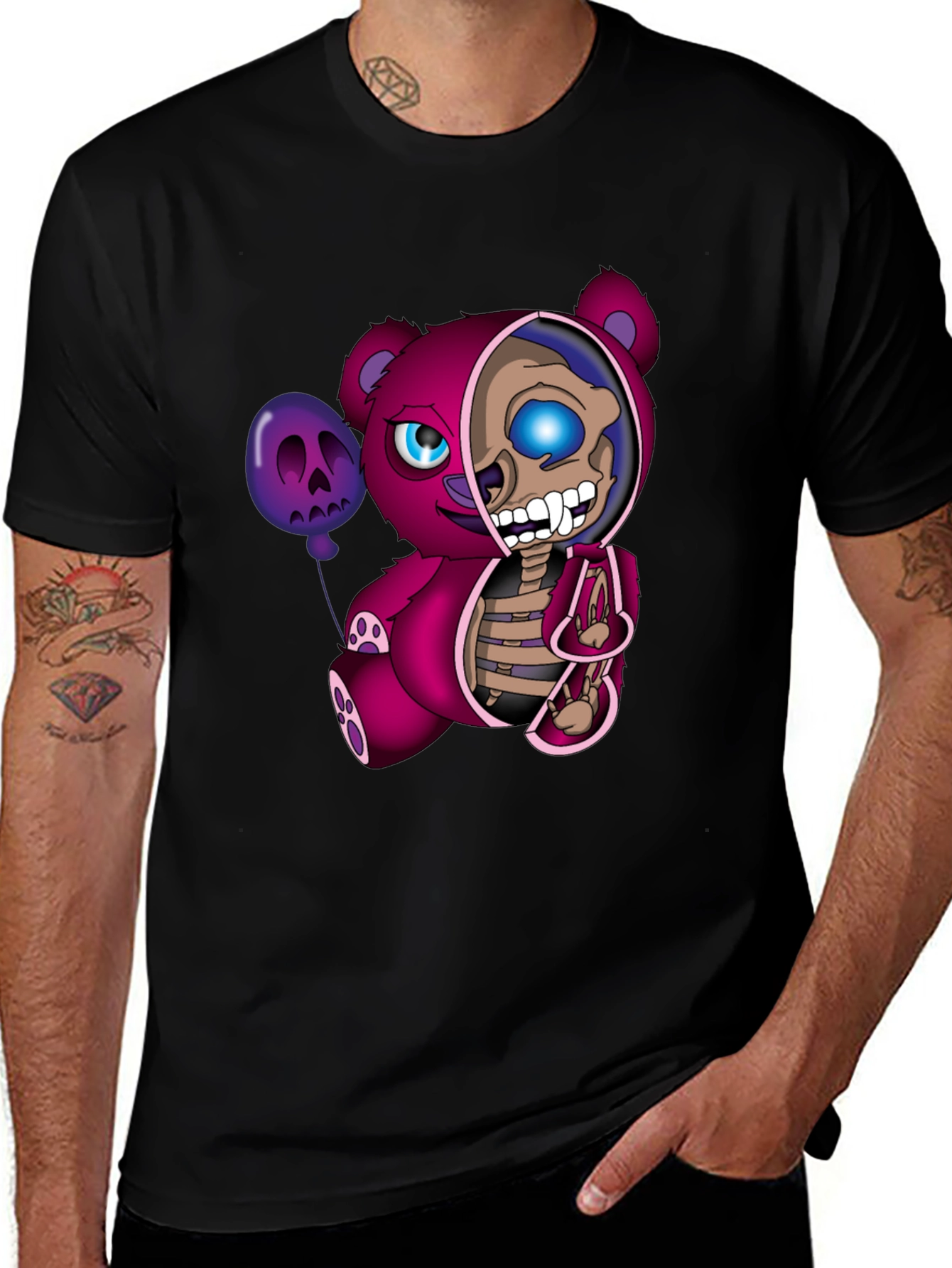 Variant 19 of Skeleton Teddy Bear Graphic T-Shirt