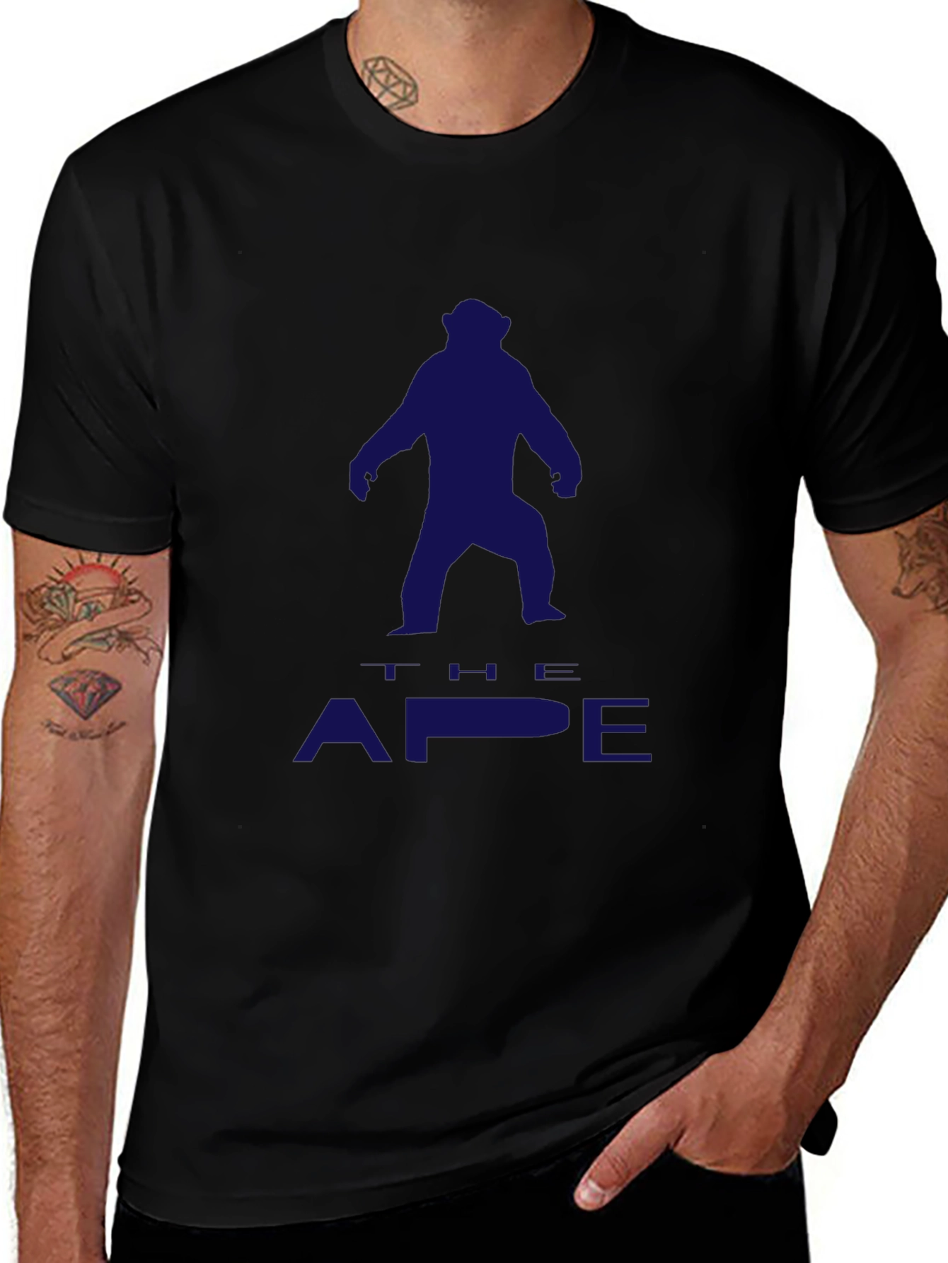 Variant 13 of Bigfoot Ape Graphic Tee - Stylish Black T-Shirt