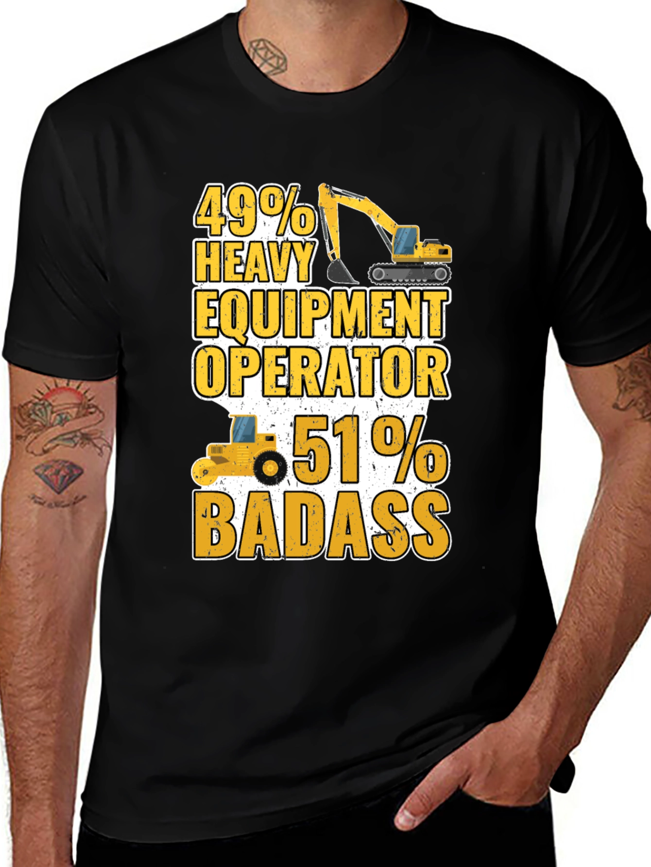 Variant 22 of Heavy Equipment Operator Badass T-Shirt