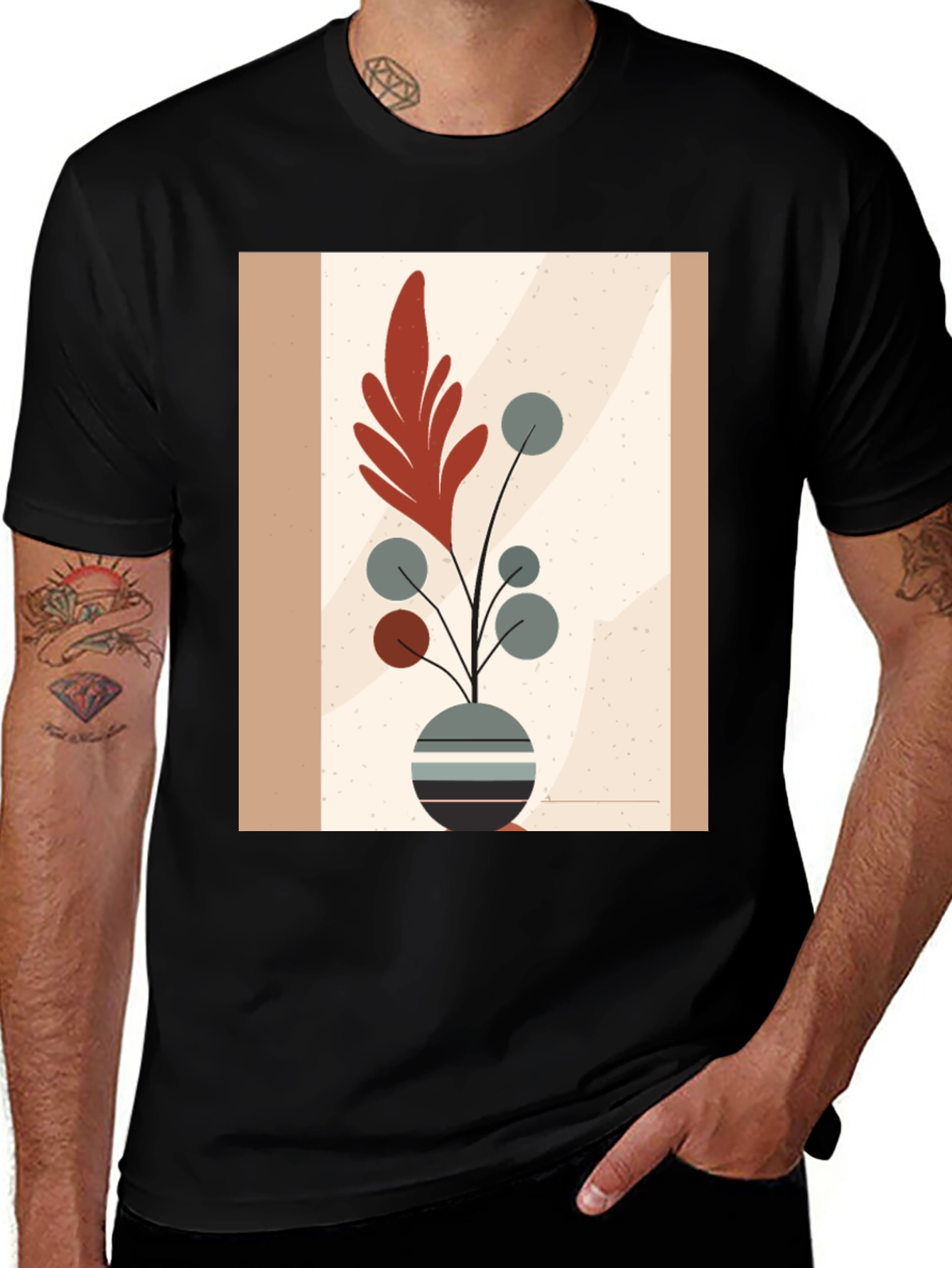 Boho Chic Plant Graphic Tee