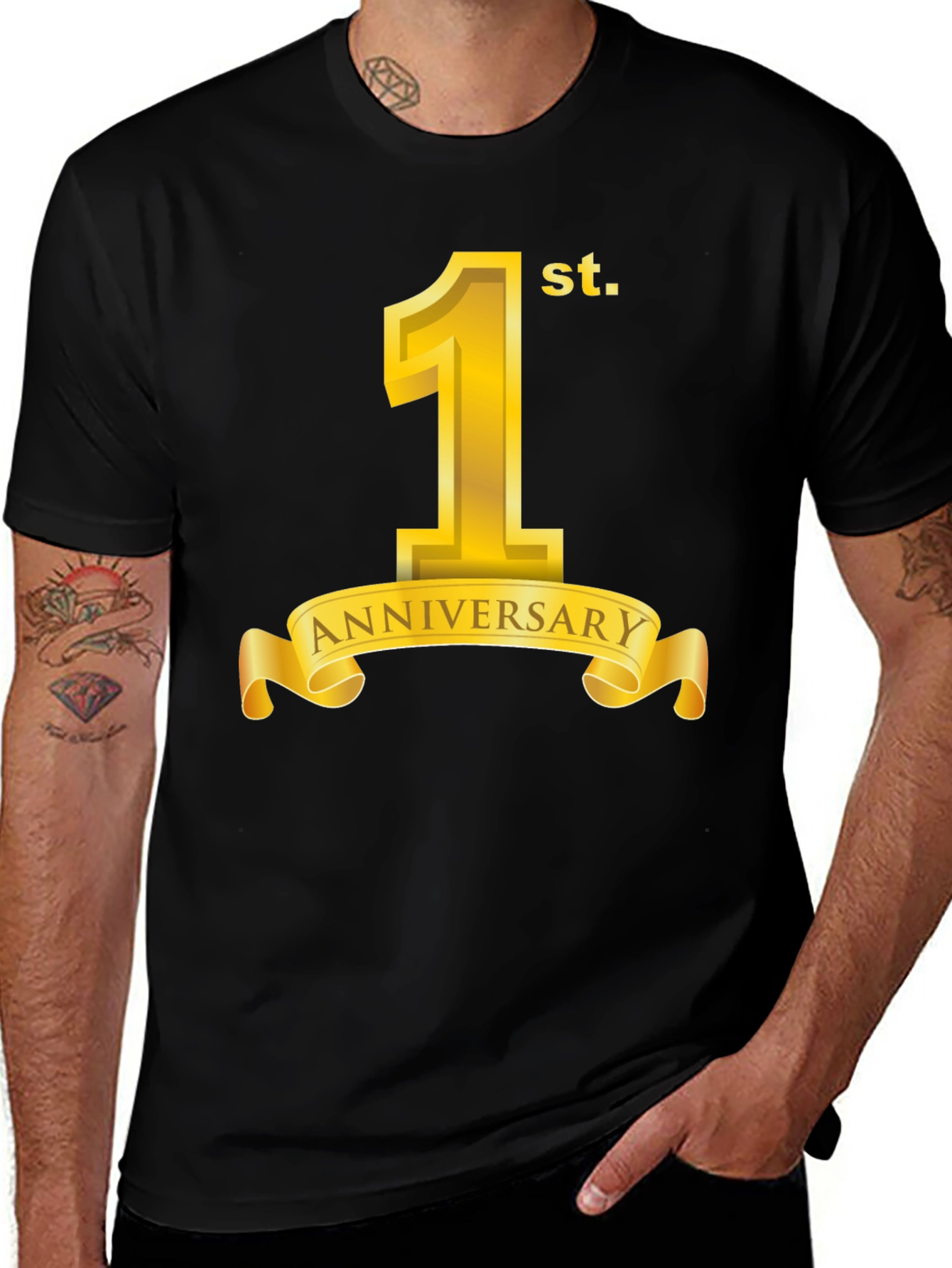 Variant 22 of 1st Anniversary Graphic T-Shirt - Celebrate in Style!