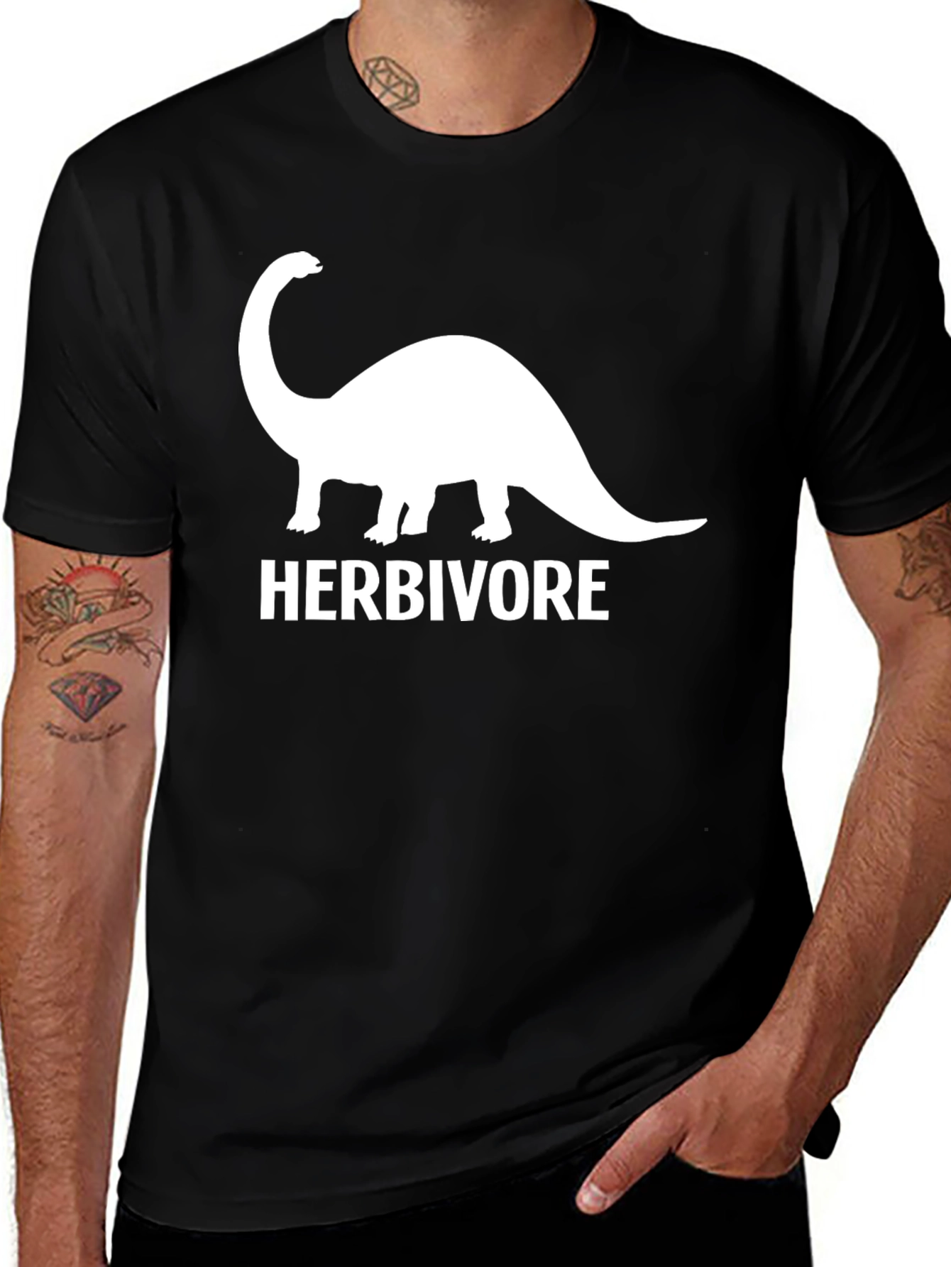 Variant 10 of Herbivore Dinosaur T-Shirt - Black