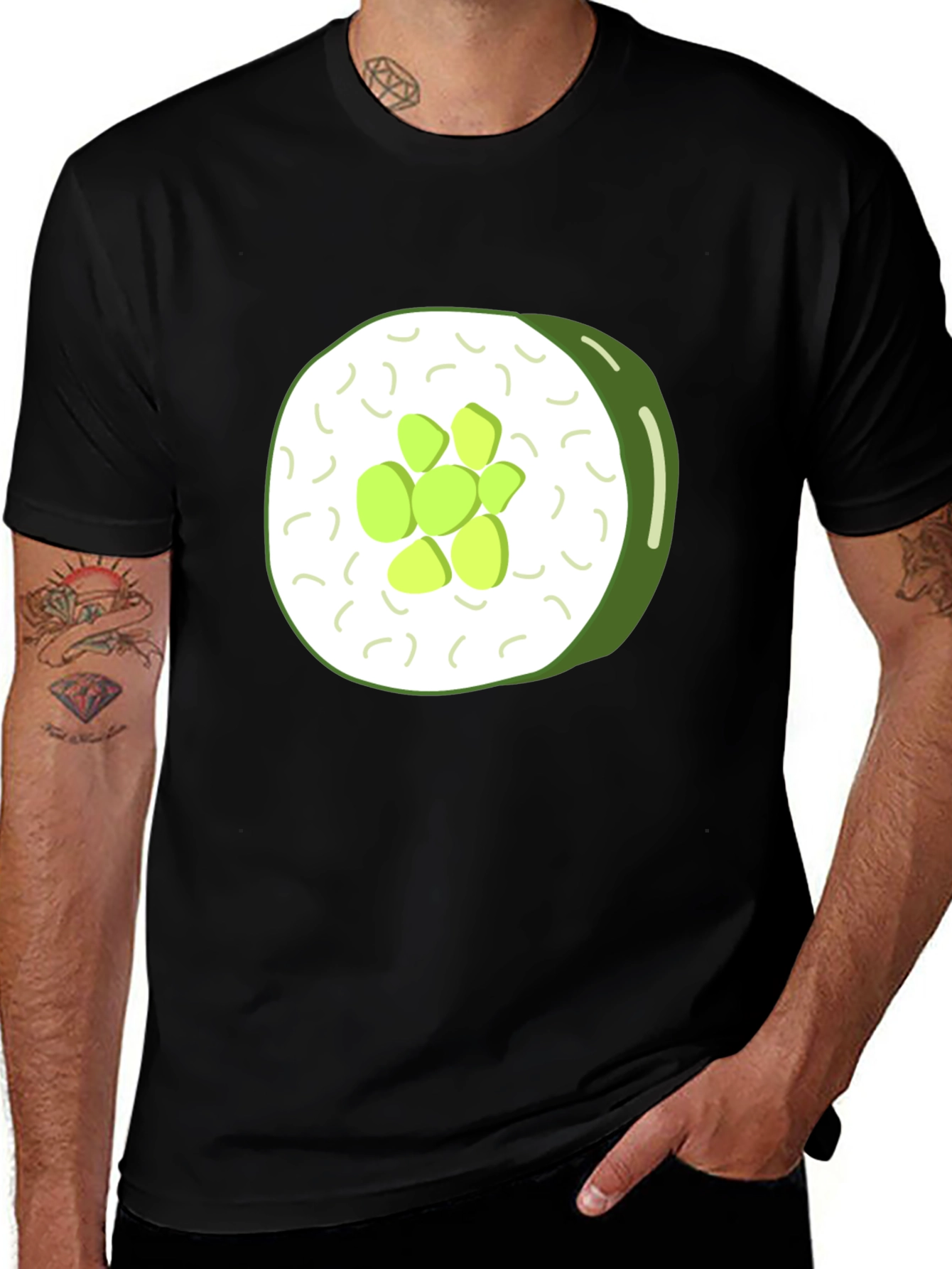 Variant 2 of Sushi Roll Graphic Tee - Foodie T-Shirt