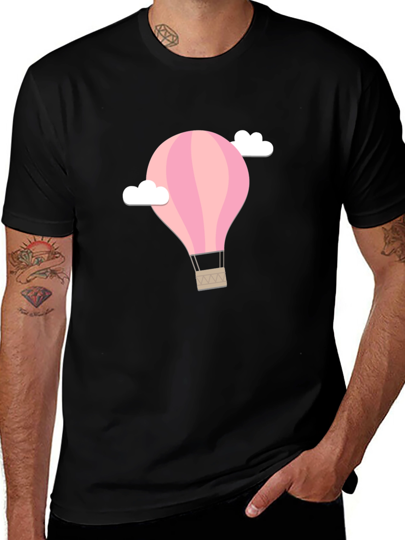 Variant 13 of Pink Hot Air Balloon Graphic Tee