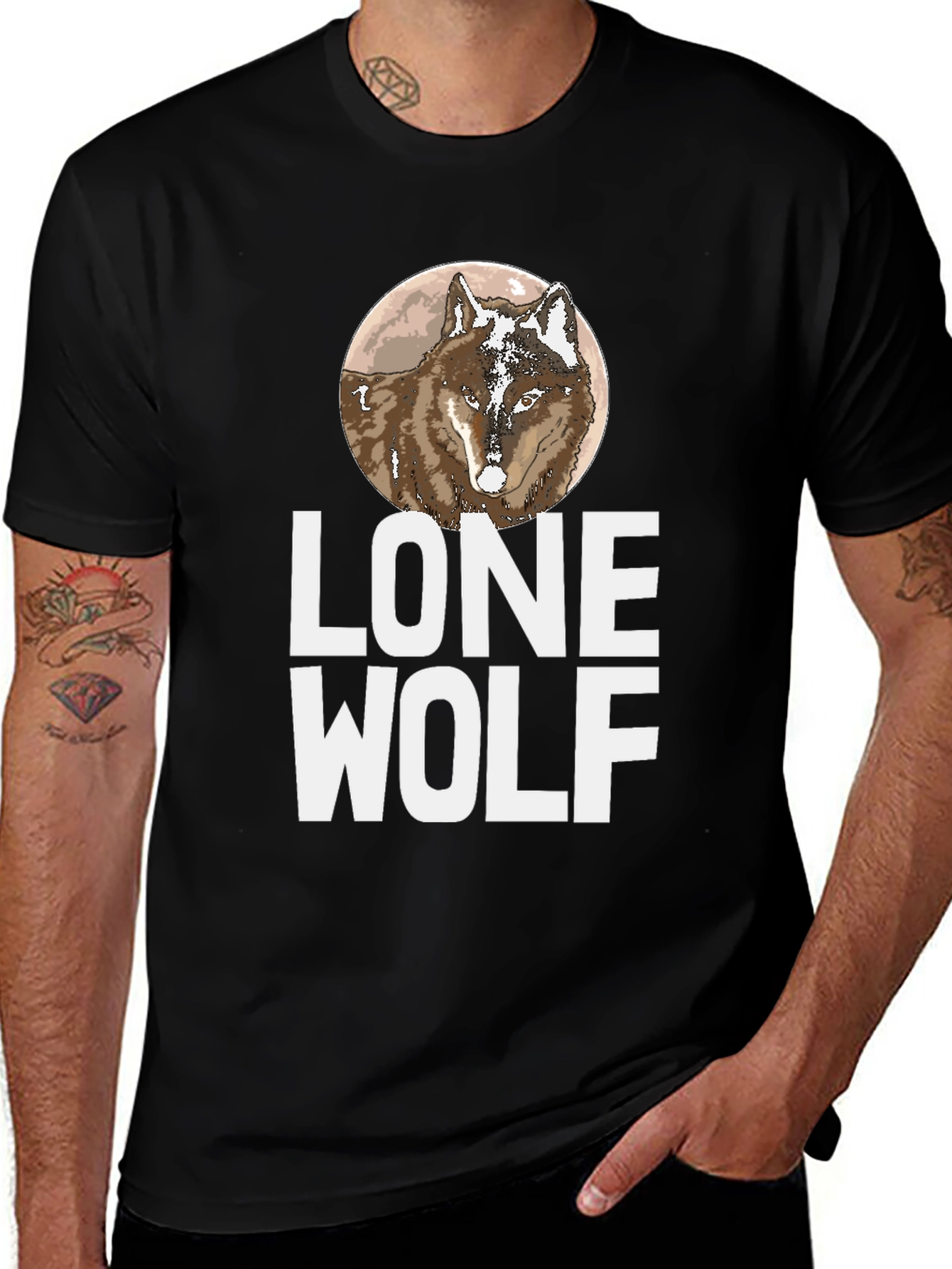 Variant 11 of Lone Wolf Graphic Tee - Stylish Men's T-Shirt