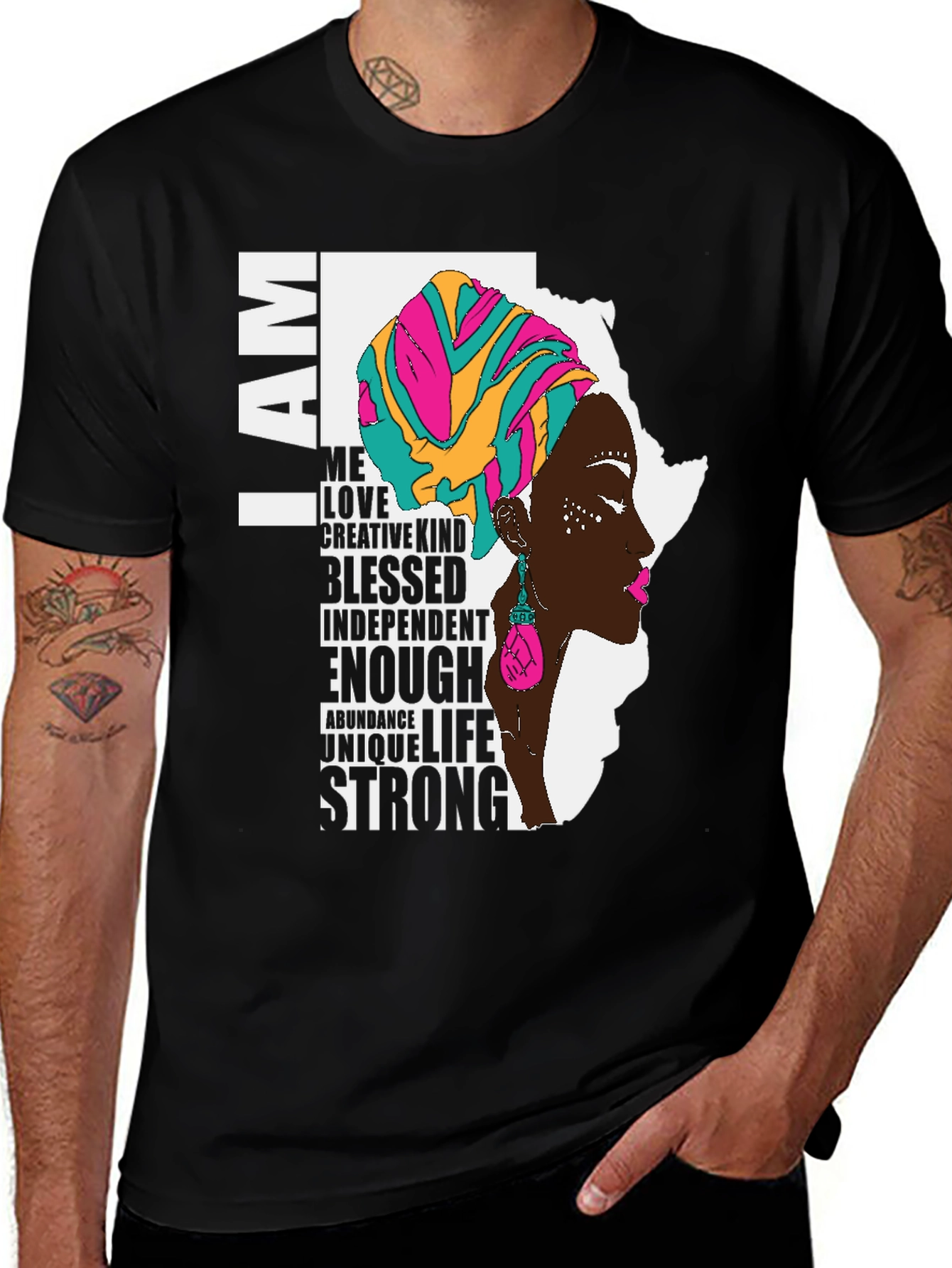 Variant 23 of I AM Black Woman T-Shirt - Empowerment & Culture