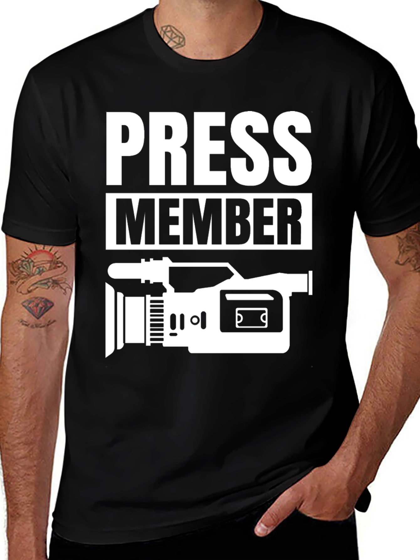 Press Member T-Shirt - Camcorder Design