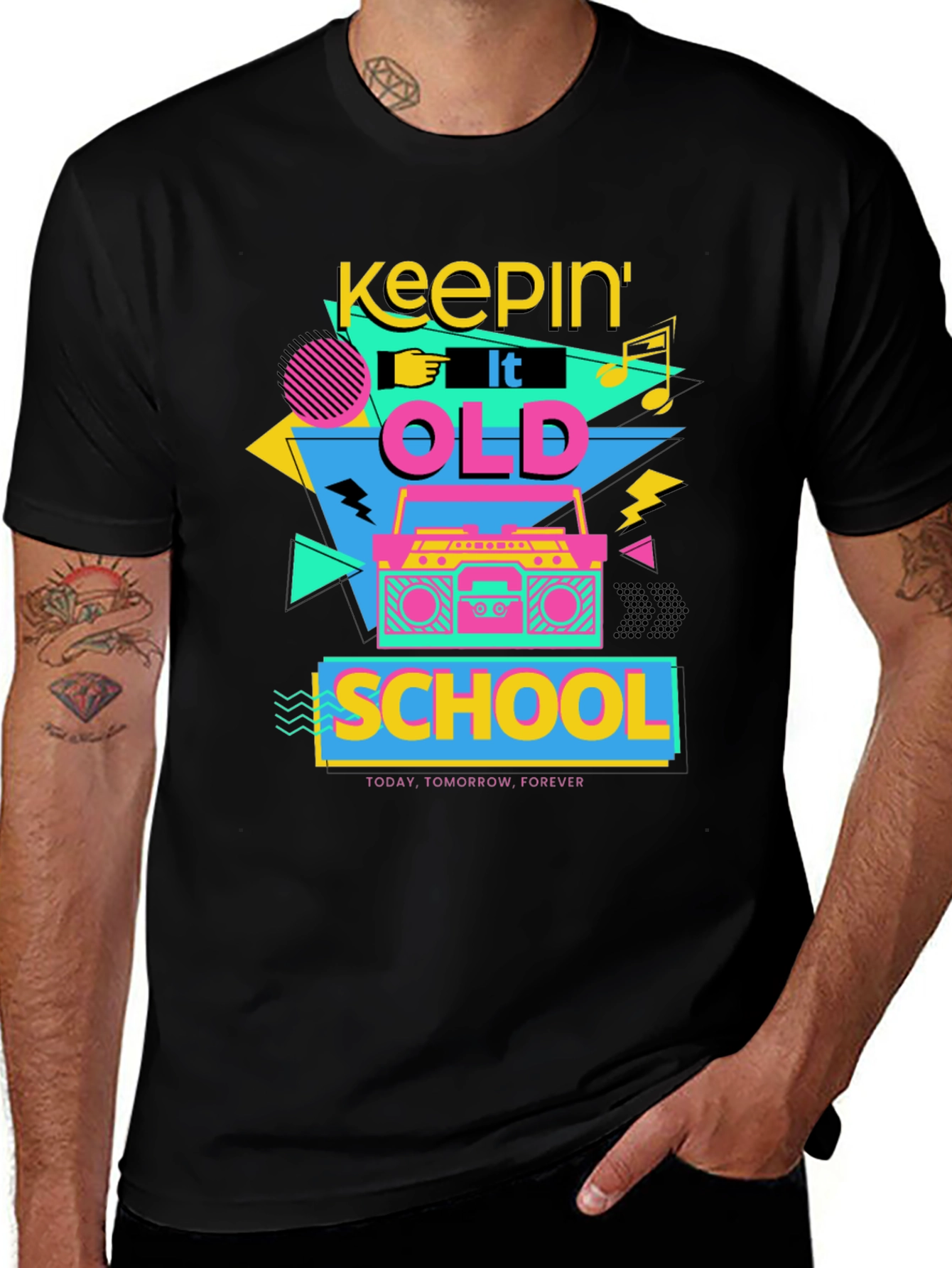 Variant 18 of Keepin' It Old School Retro Graphic Tee