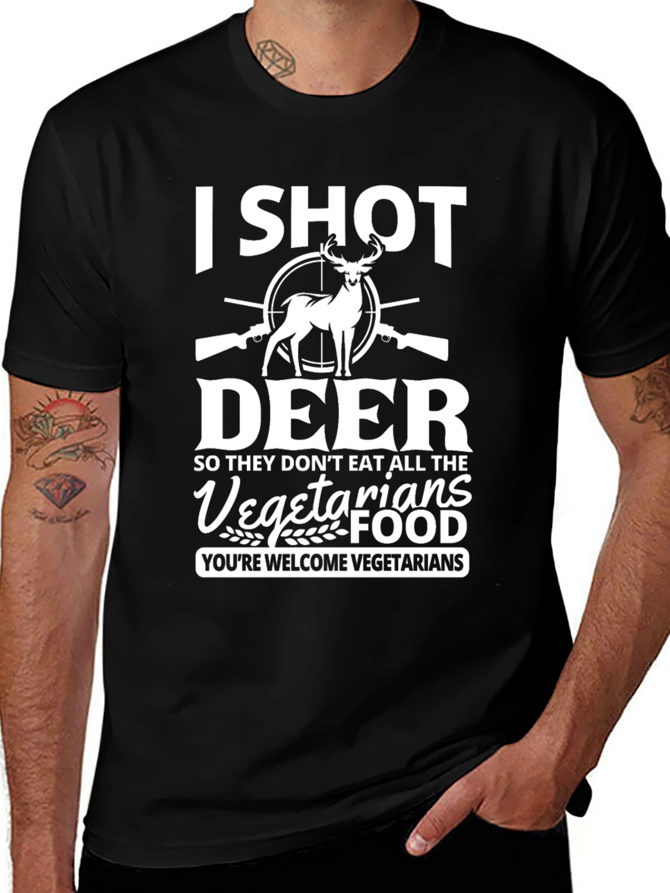 Variant 10 of I Shot Deer T-Shirt - Funny Hunting Tee for Meat Lovers