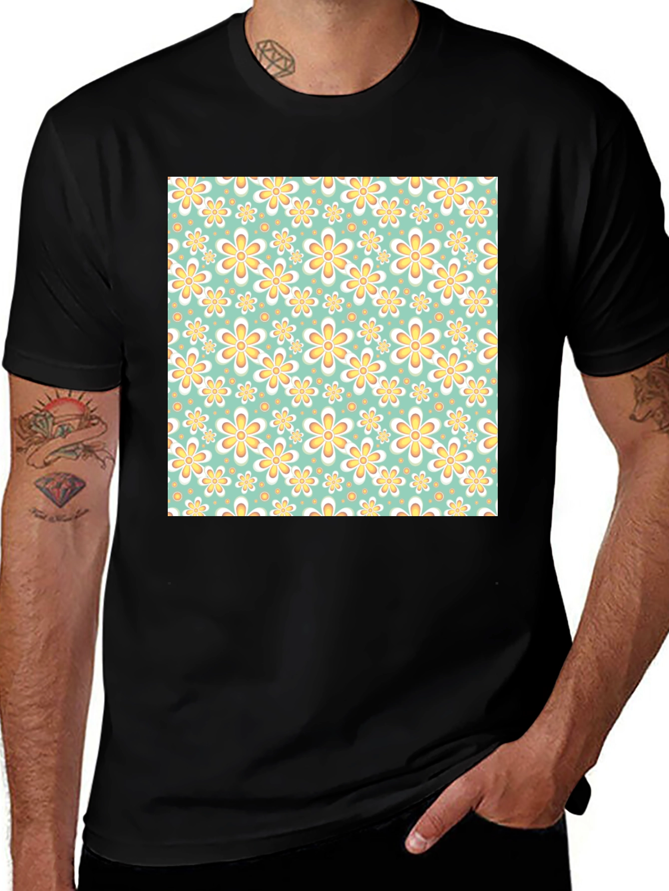 Variant 22 of Floral Patterned T-Shirt