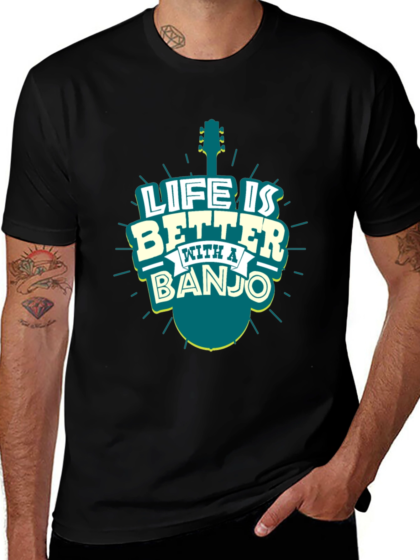 Variant 20 of Life is Better with a Banjo T-Shirt