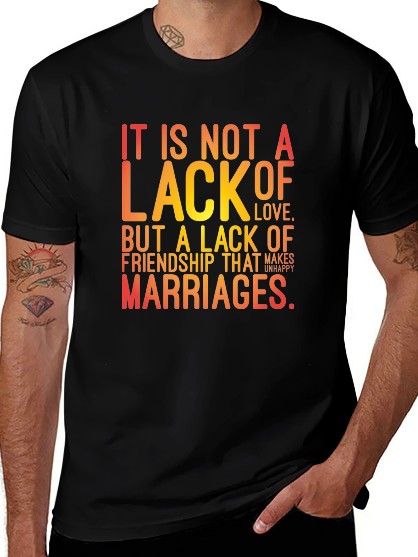 Variant 22 of Friendship T-Shirt: It Is Not a Lack of Love