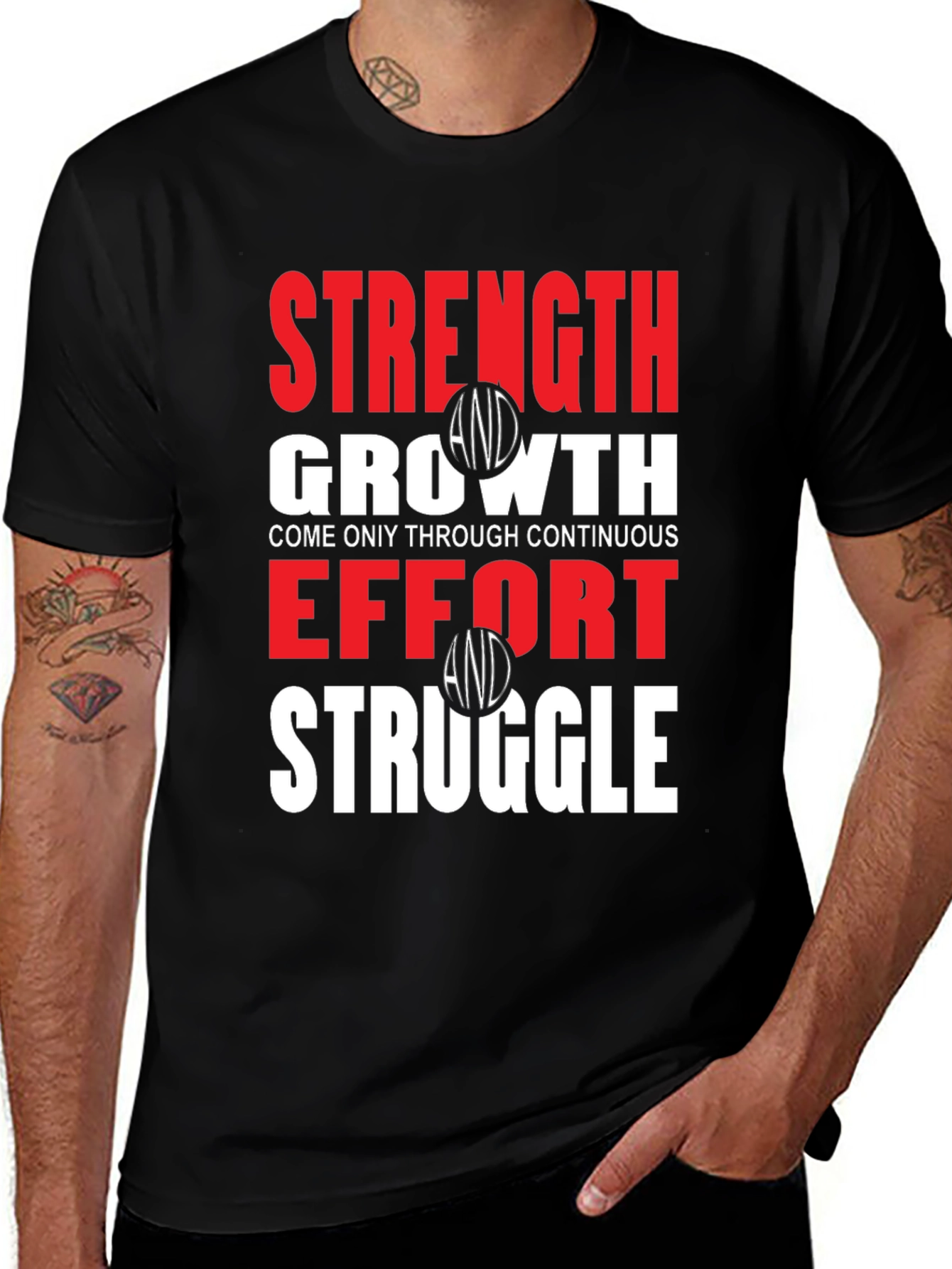 Variant 28 of Strength Growth Effort Struggle T-Shirt