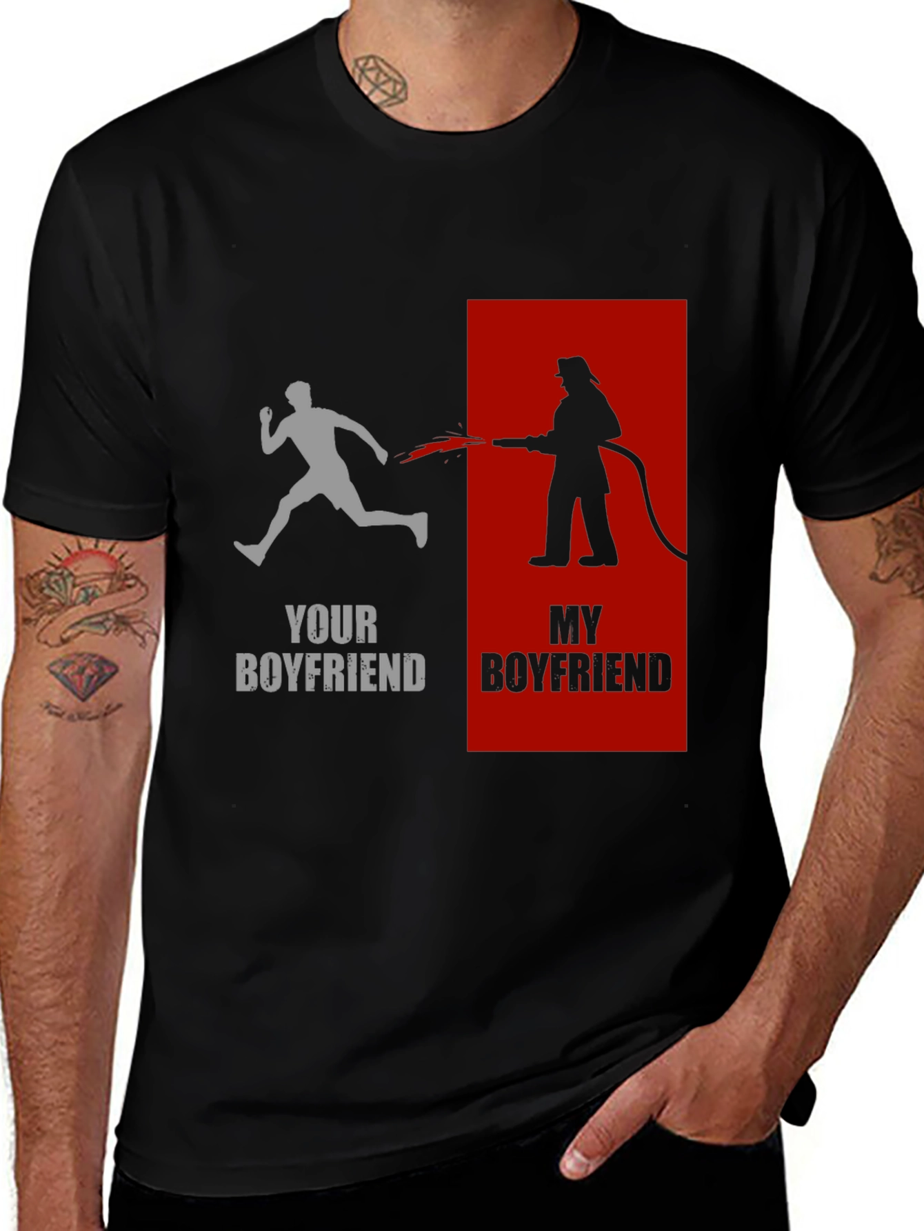 Variant 20 of Firefighter Boyfriend Graphic T-Shirt