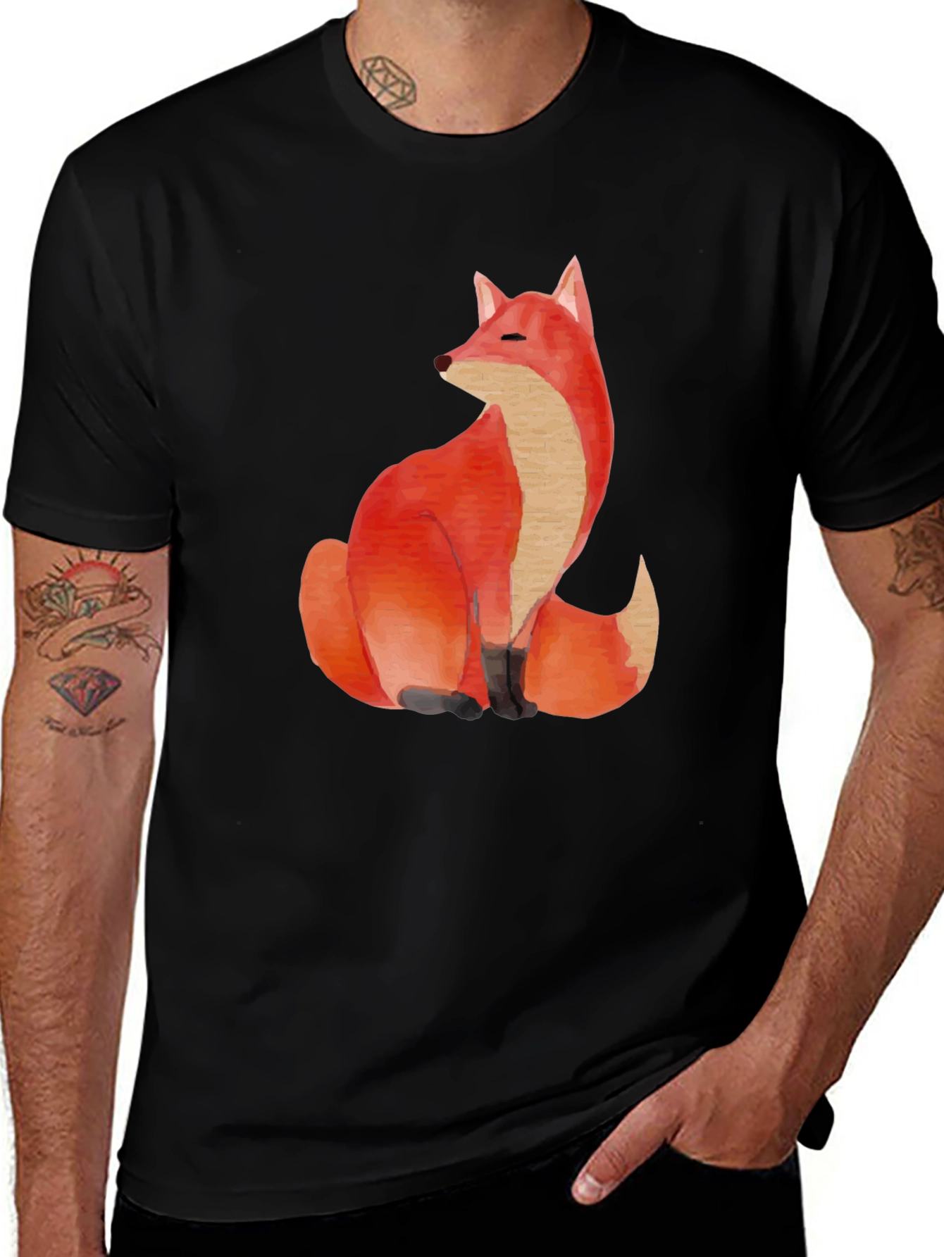 Variant 25 of Fox Graphic Tee - Soft Cotton Blend