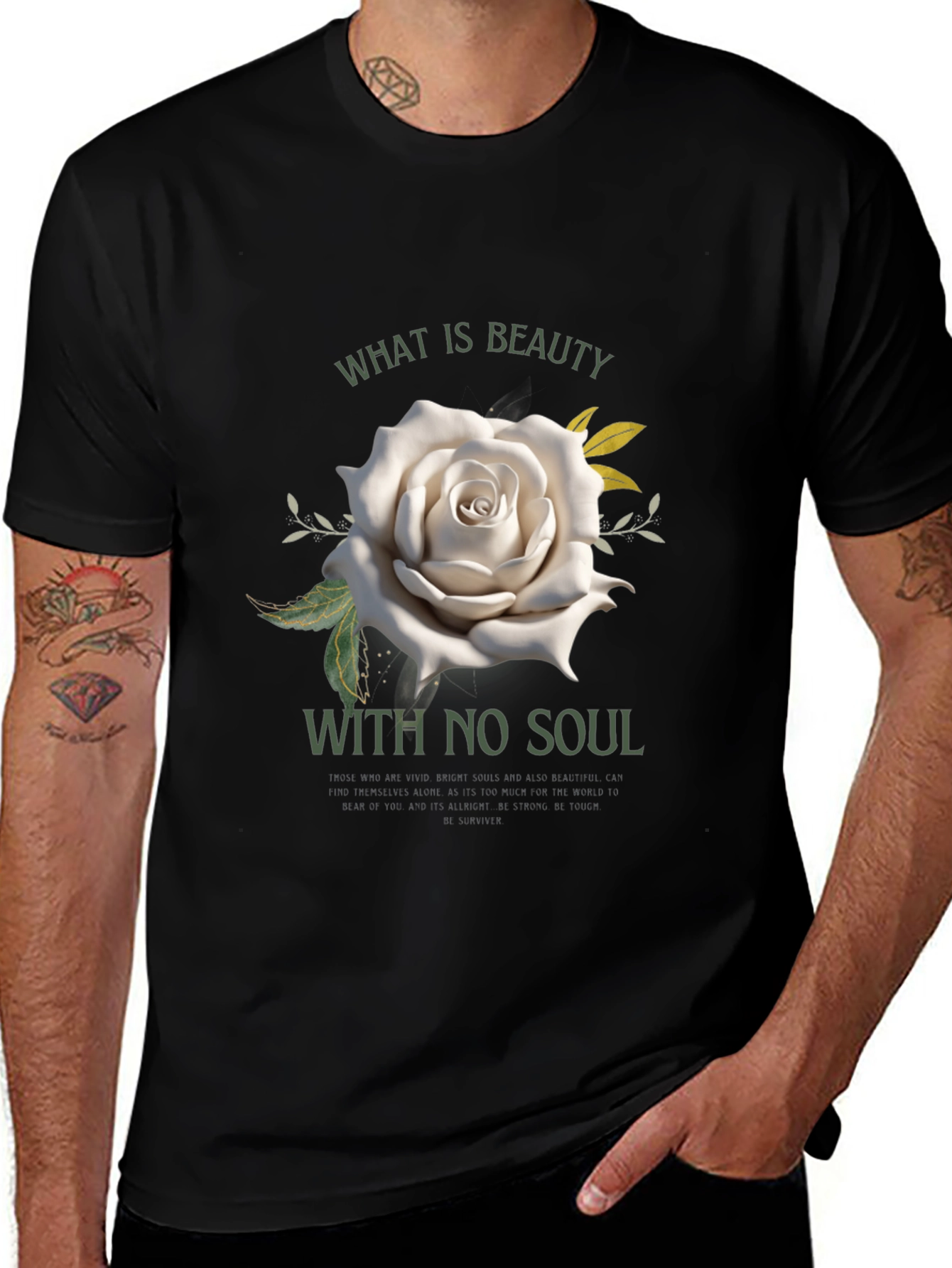 Variant 11 of Beauty with No Soul Black T-Shirt