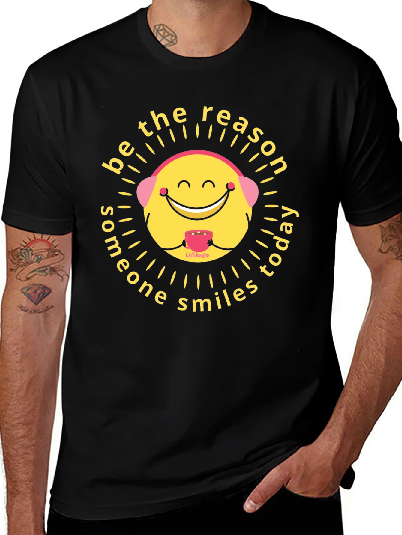 Variant 20 of Smiley Face Graphic Tee - Be the Reason Someone Smiles