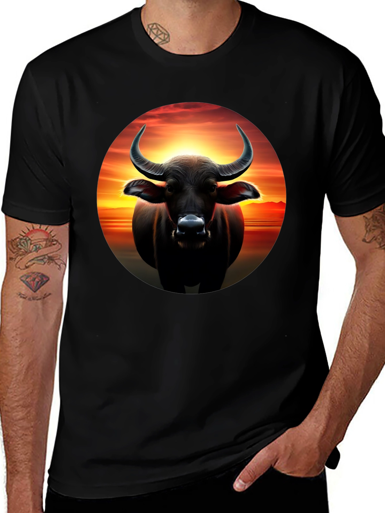 Variant 19 of Buffalo Sunset Graphic Tee