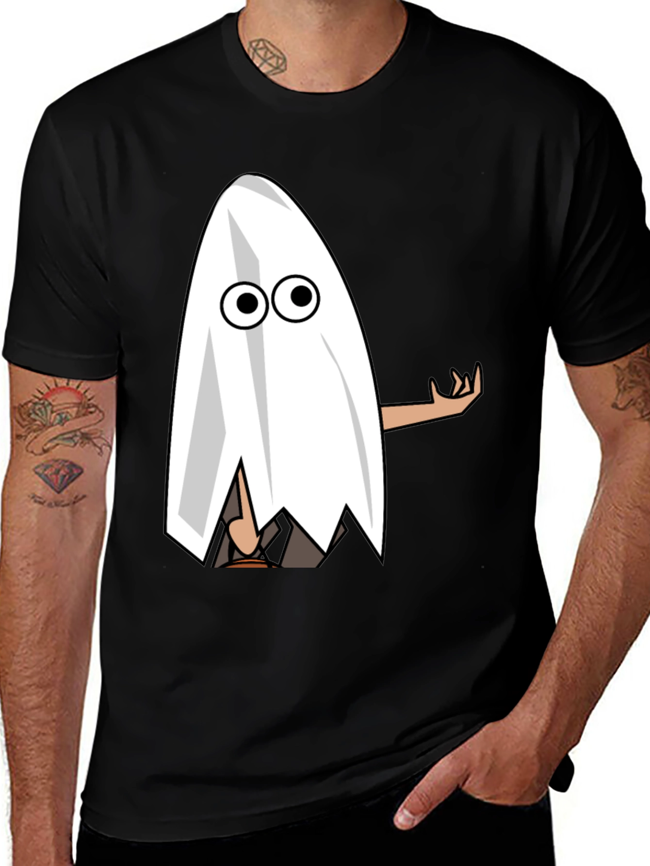 Variant 9 of Spooky Ghost Graphic T-Shirt