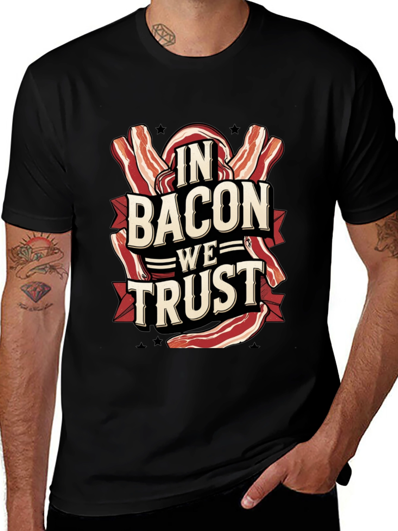Variant 26 of Bacon Trust T-Shirt - Funny Foodie Tee