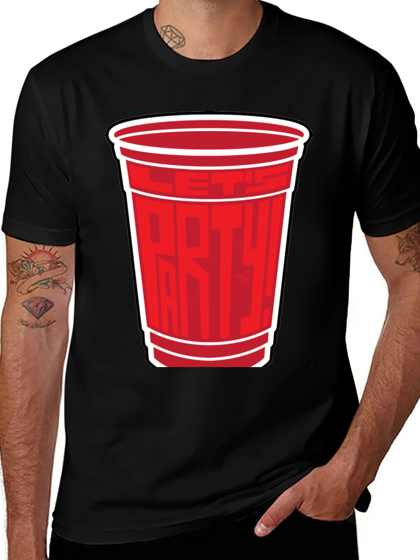 Variant 14 of Let's Party Red Cup Graphic Tee - Classic Party Shirt