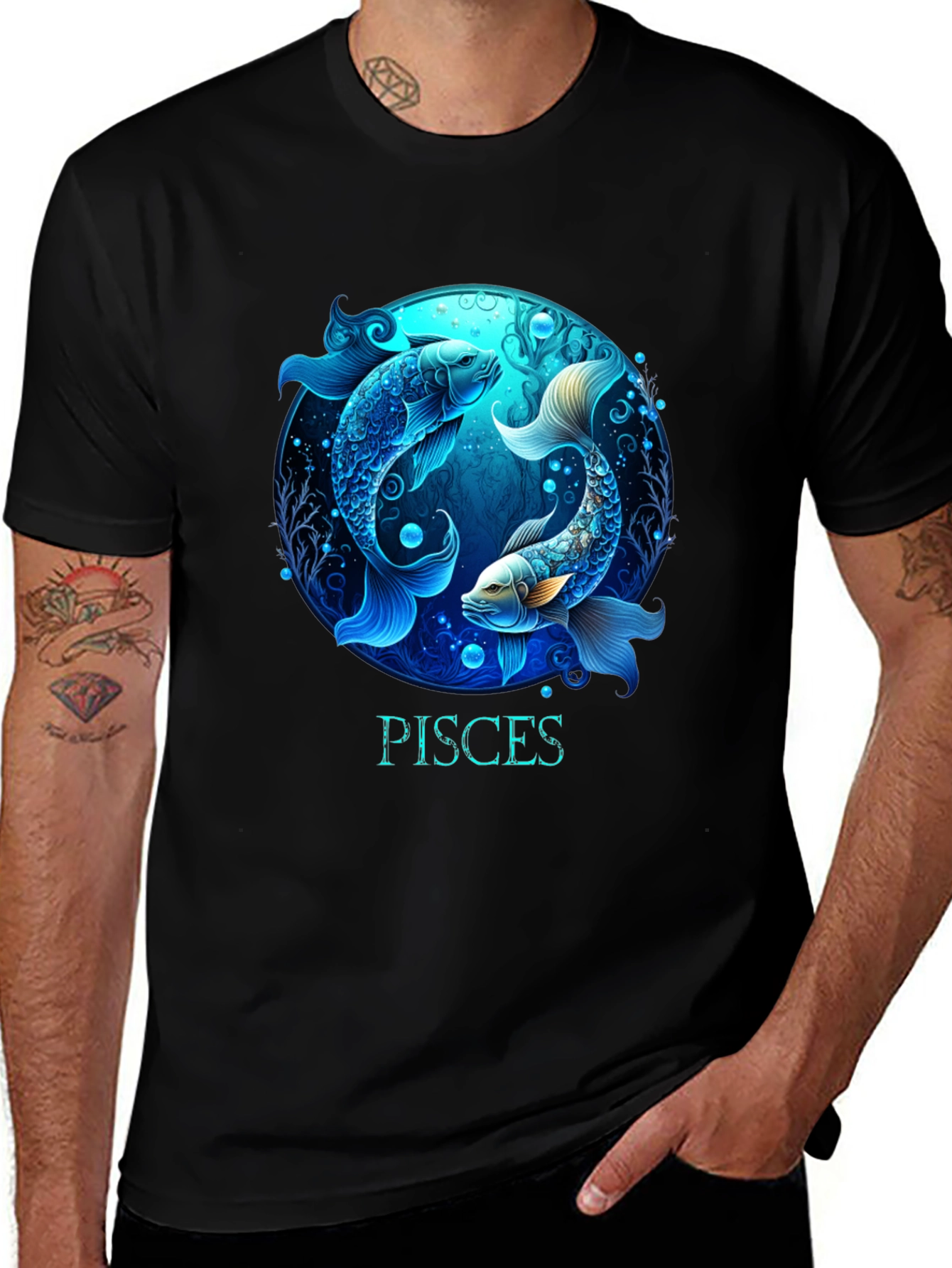 Variant 3 of Pisces Zodiac Graphic T-Shirt