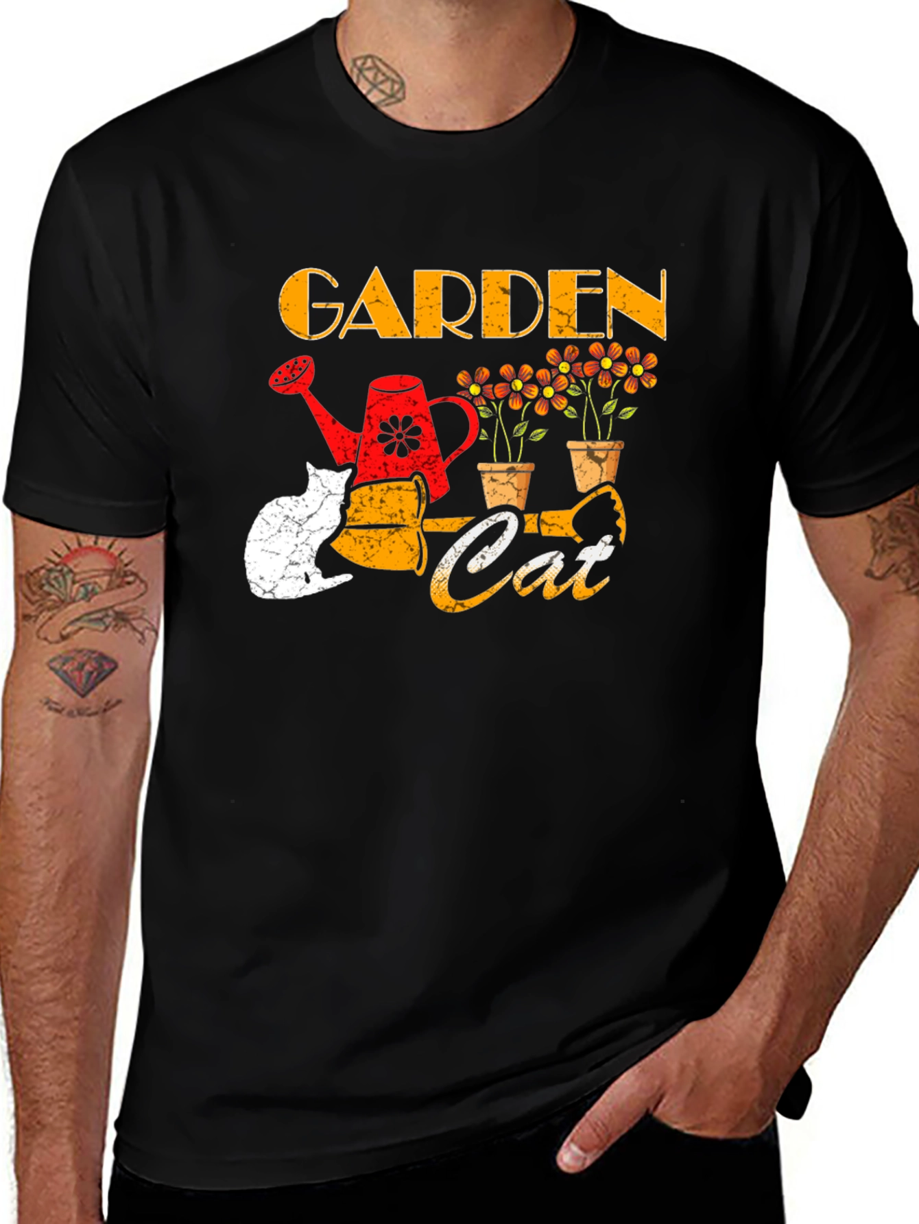 Variant 5 of Garden Cat T-Shirt - Gardening Lover Tee