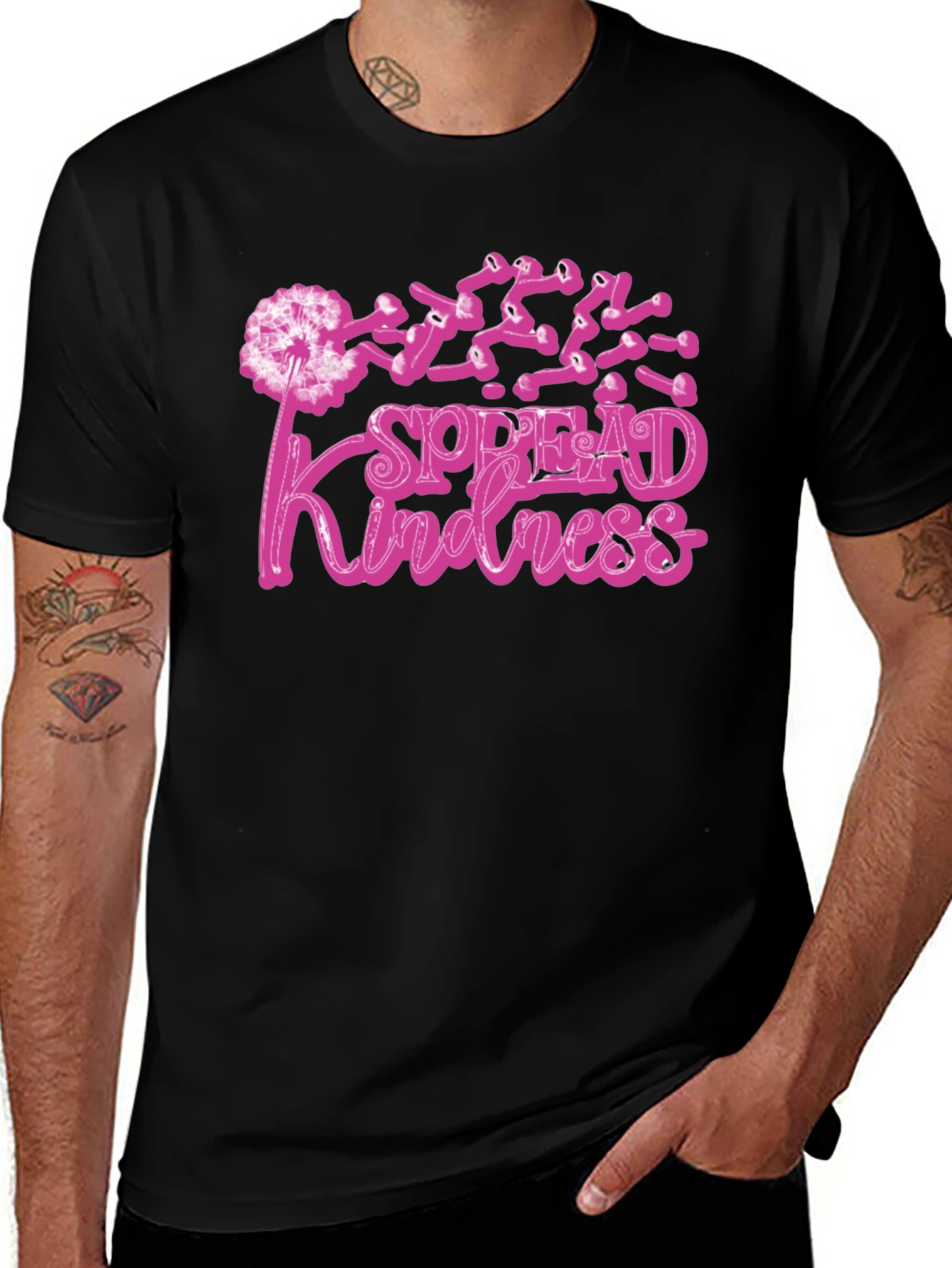 Variant 29 of Spread Kindness Black T-Shirt
