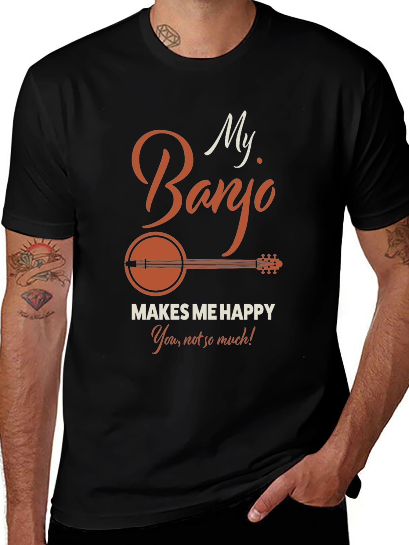 Variant 26 of My Banjo Makes Me Happy Graphic Tee