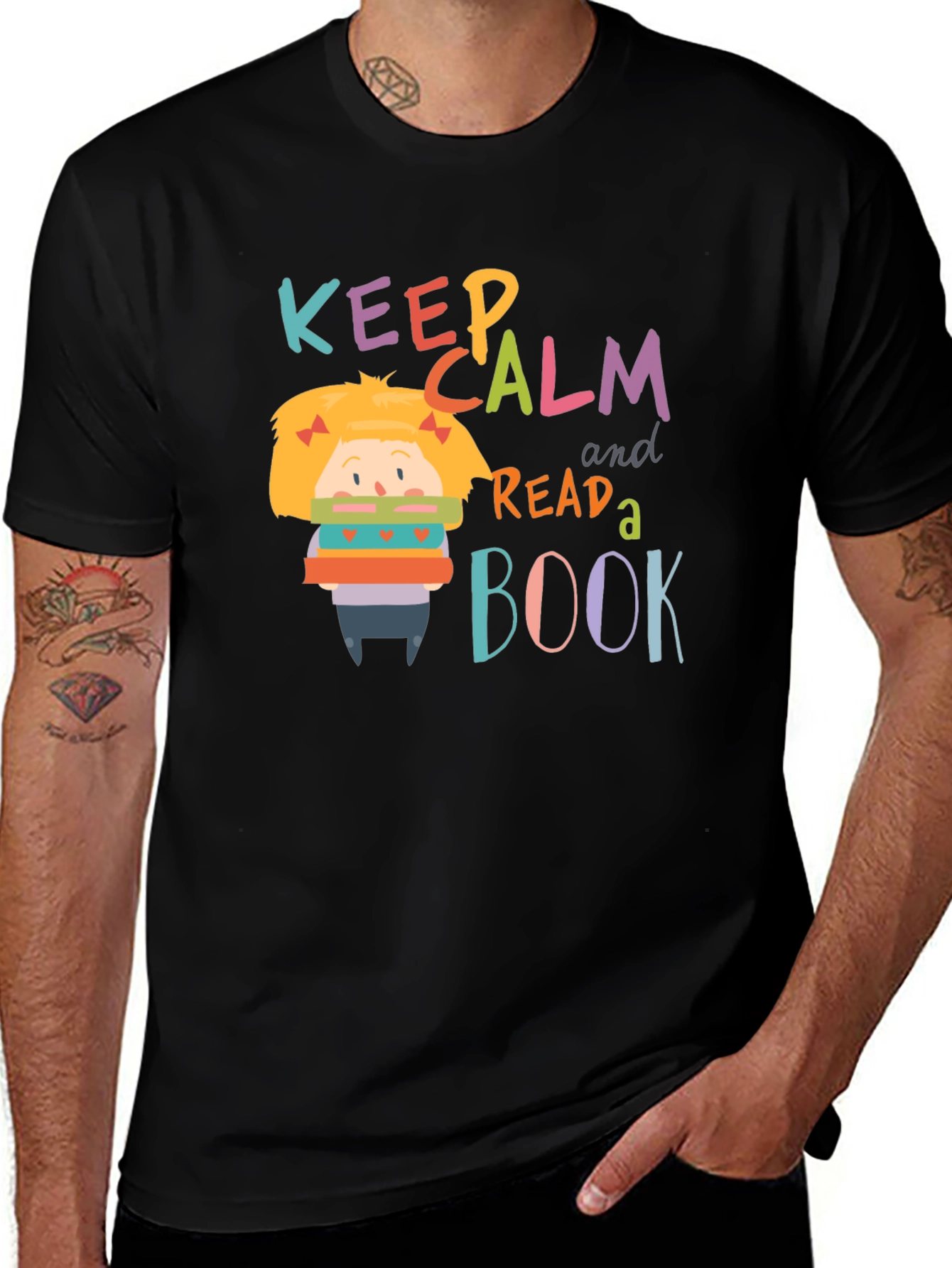 Variant 5 of Keep Calm and Read a Book Graphic Tee