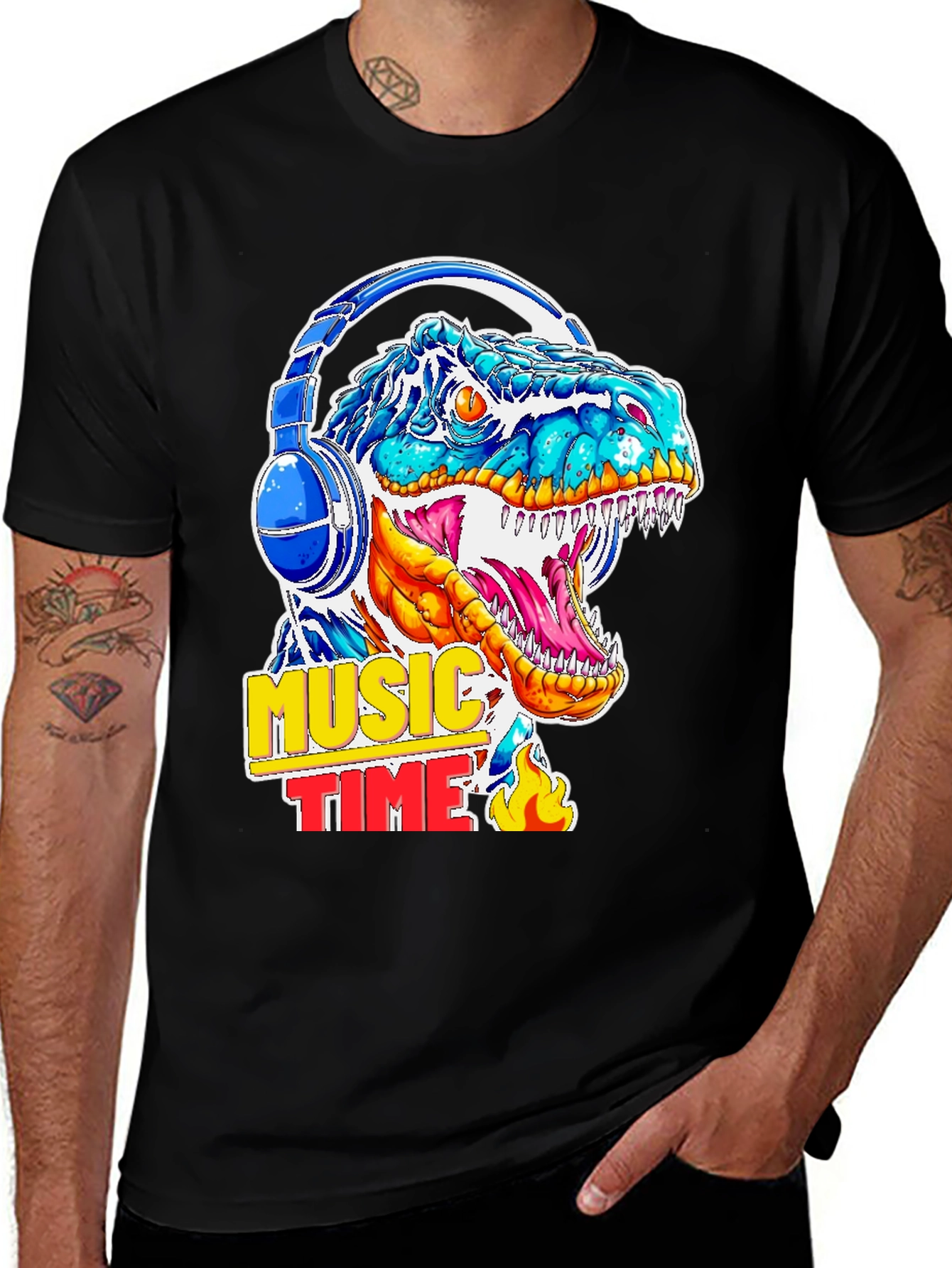 Variant 13 of Dino Music Time Graphic T-Shirt