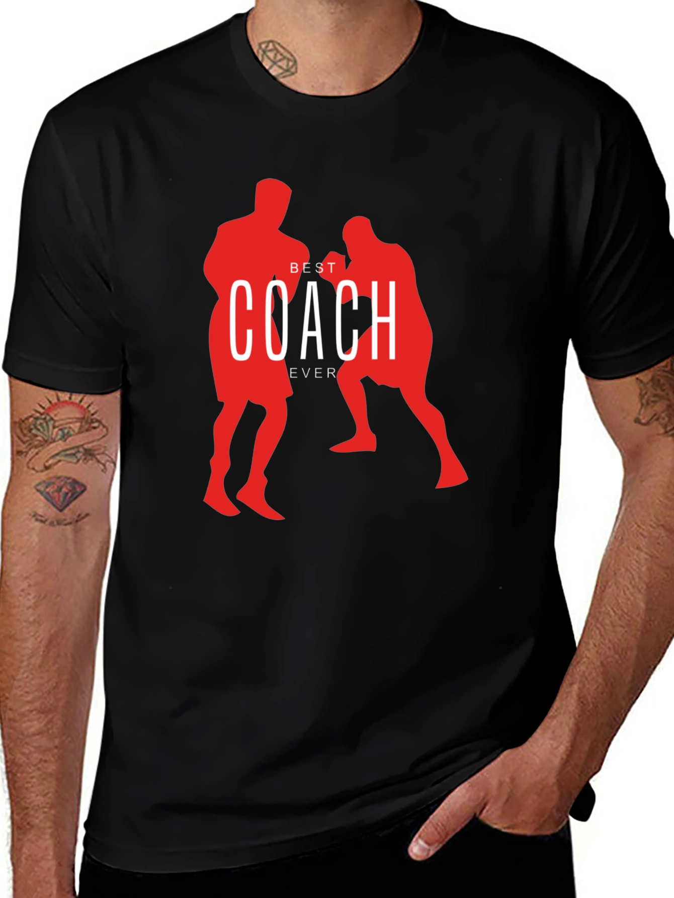 Variant 24 of Best Coach Ever Black Graphic T-Shirt