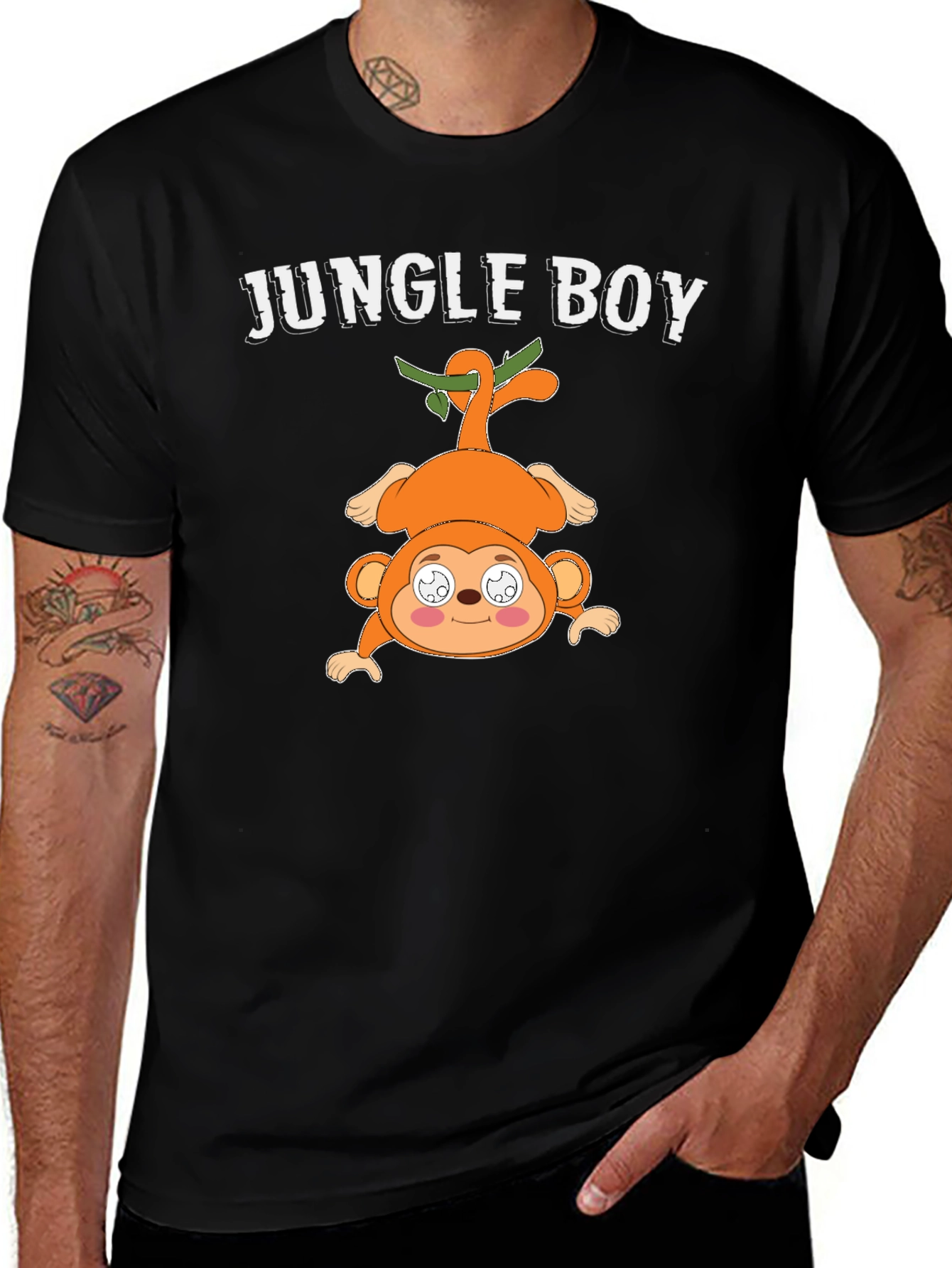 Variant 14 of Jungle Boy Cartoon Monkey Graphic Tee
