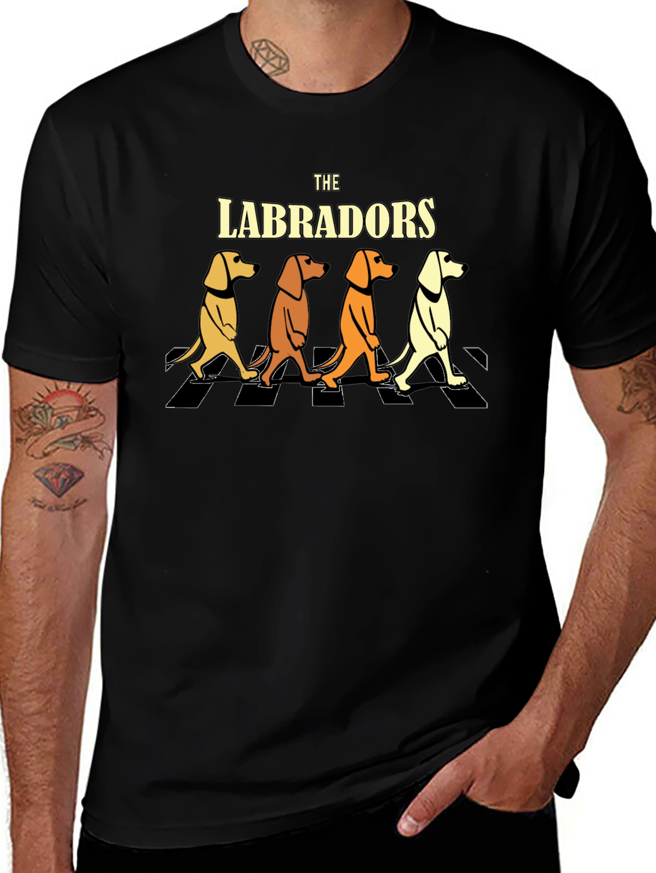 The Labradors Men's Black T-Shirt