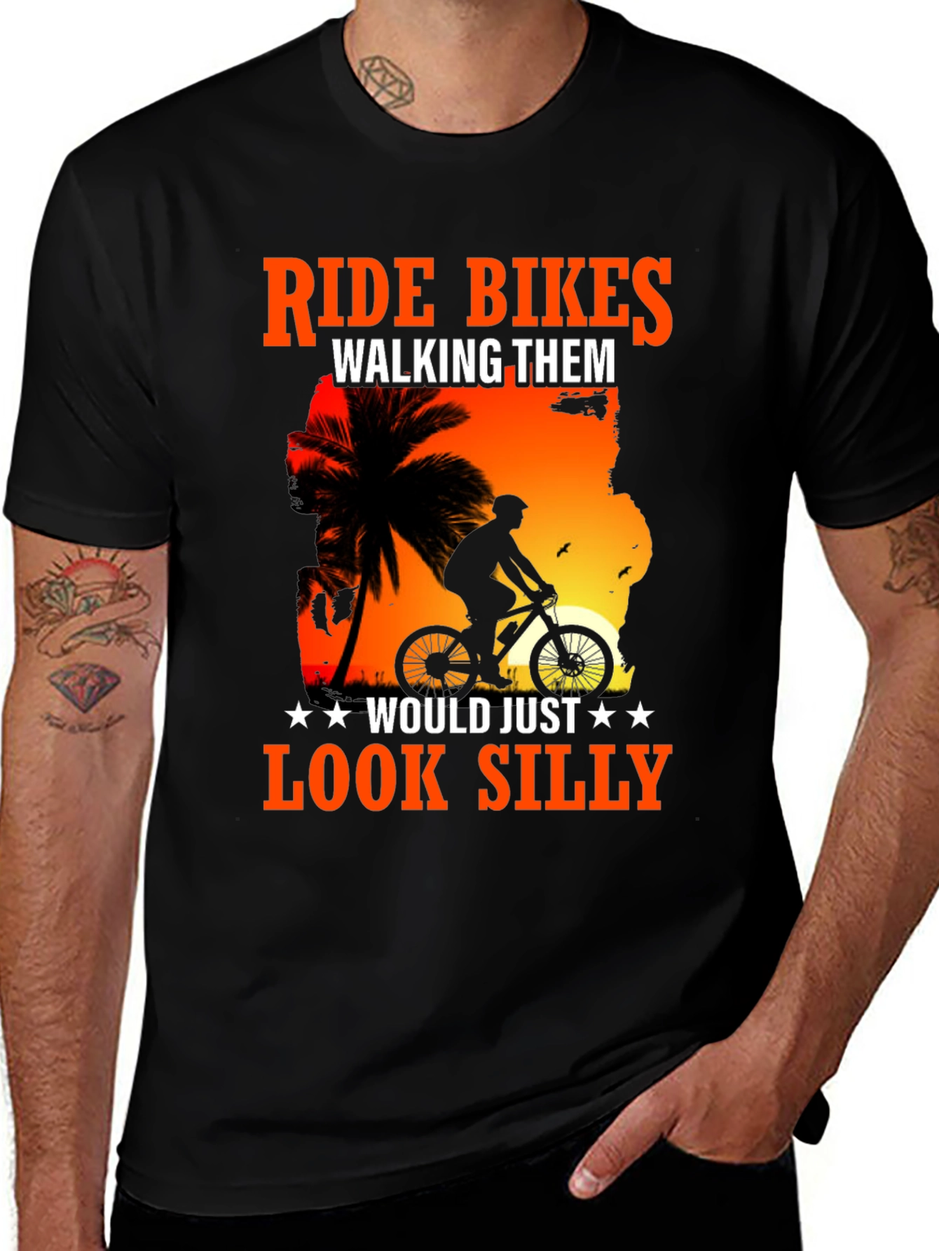 Variant 16 of Ride Bikes Look Silly T-Shirt - Biker Apparel
