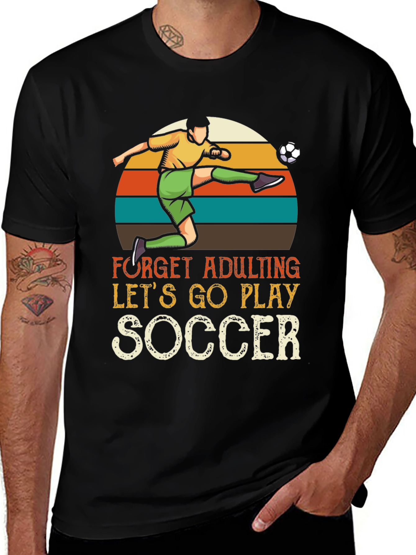 Variant 30 of Forget Adulting Let's Play Soccer Graphic Tee