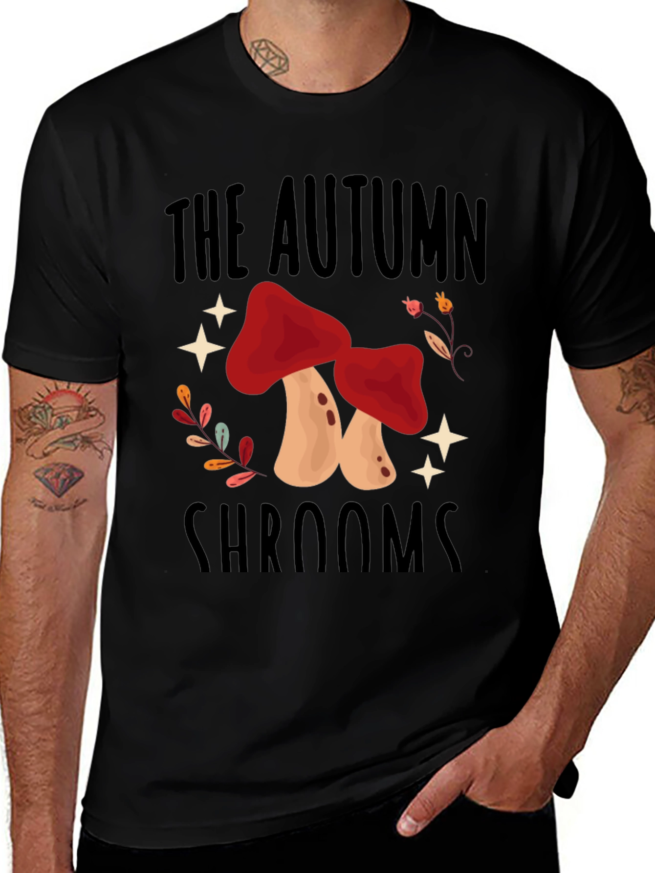 Variant 24 of Autumn Shrooms Graphic Tee - Stylish Mushroom Design