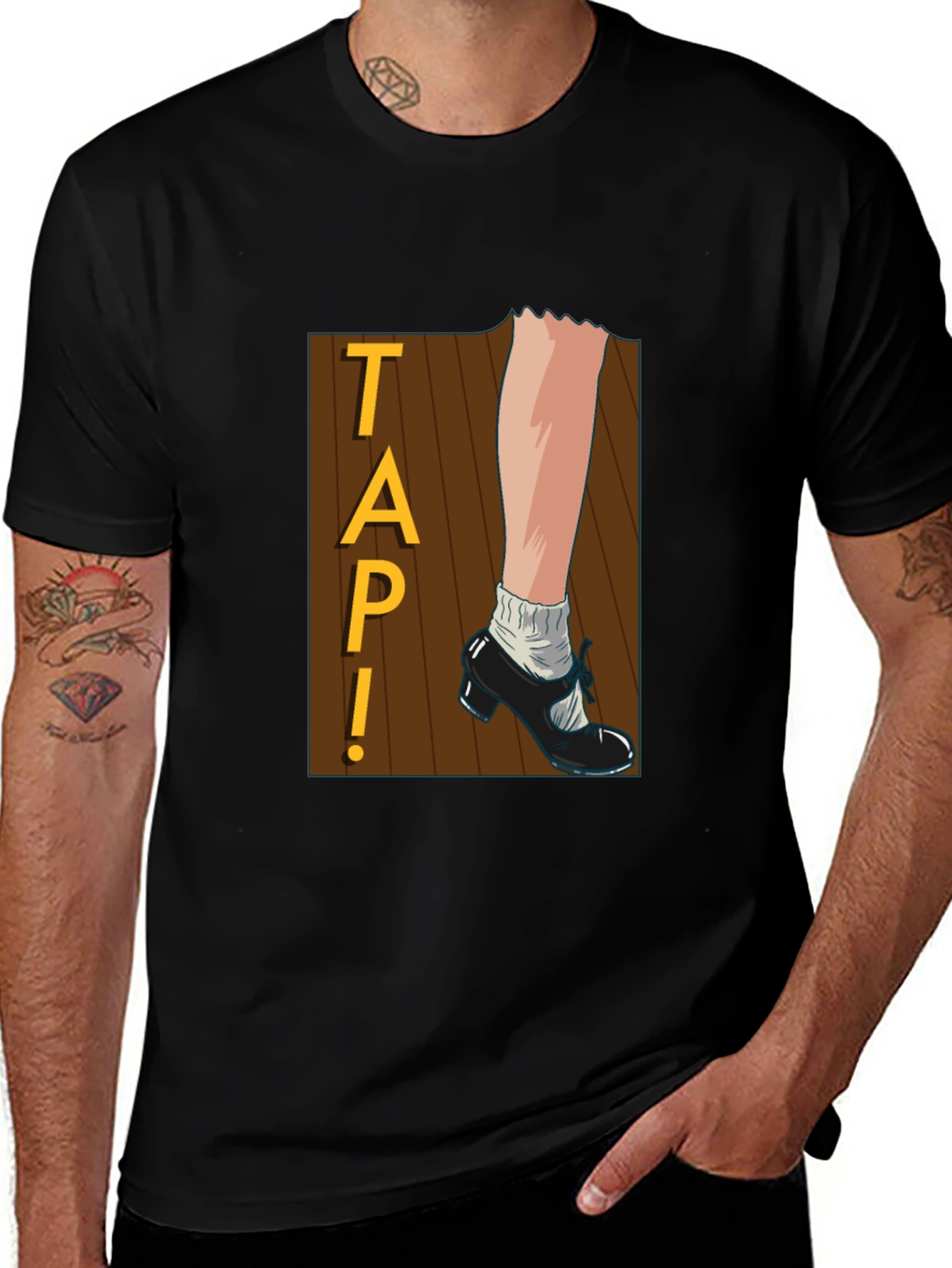 Black Tap Dance Graphic Tee - Rhythm & Style! main image