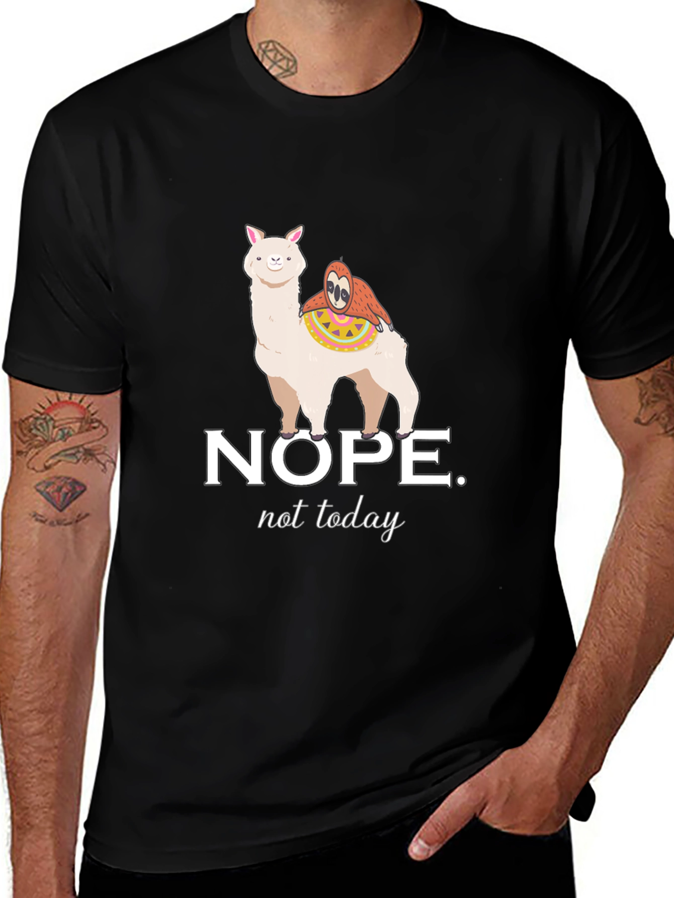 Variant 8 of Nope Not Today T-Shirt - Llama Sloth Tee