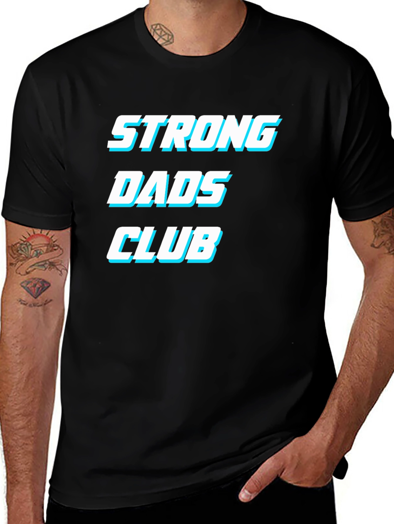 Variant 24 of Strong Dads Club Graphic T-Shirt - Black