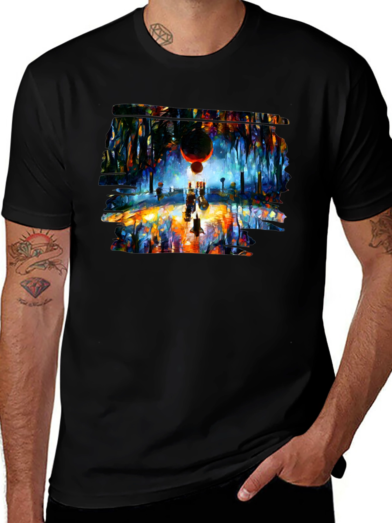 Variant 3 of Artistic Cityscape T-Shirt